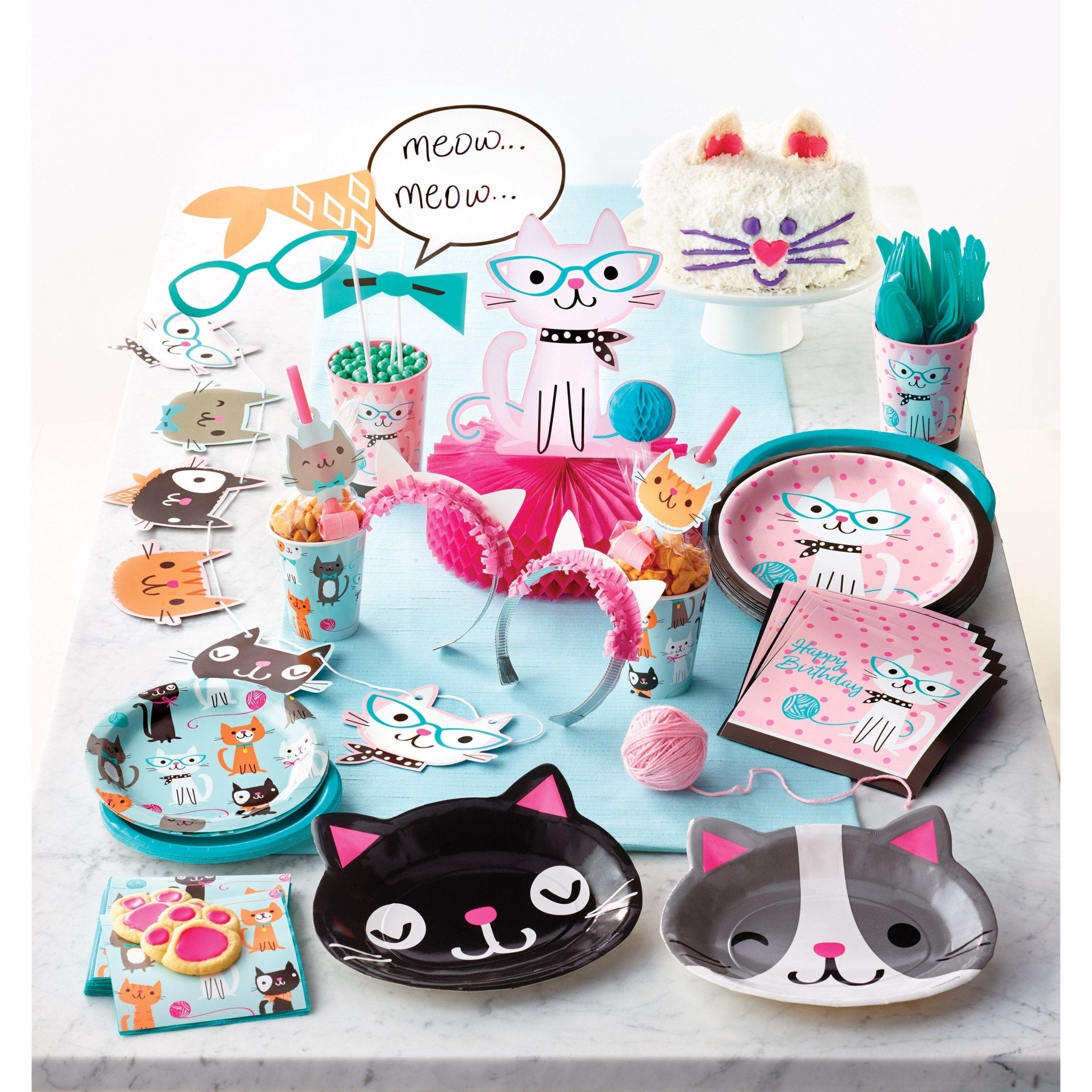 Cat Themed Party Decorations - Stesha Party - birthday girl, cat