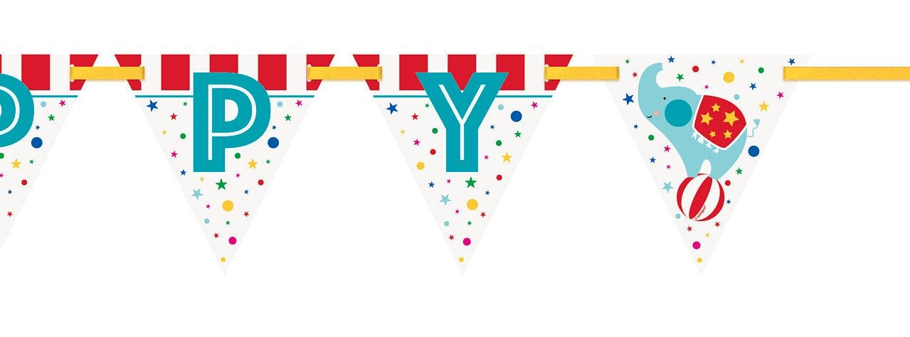 Circus Party "Happy Birthday" Banner - Stesha Party