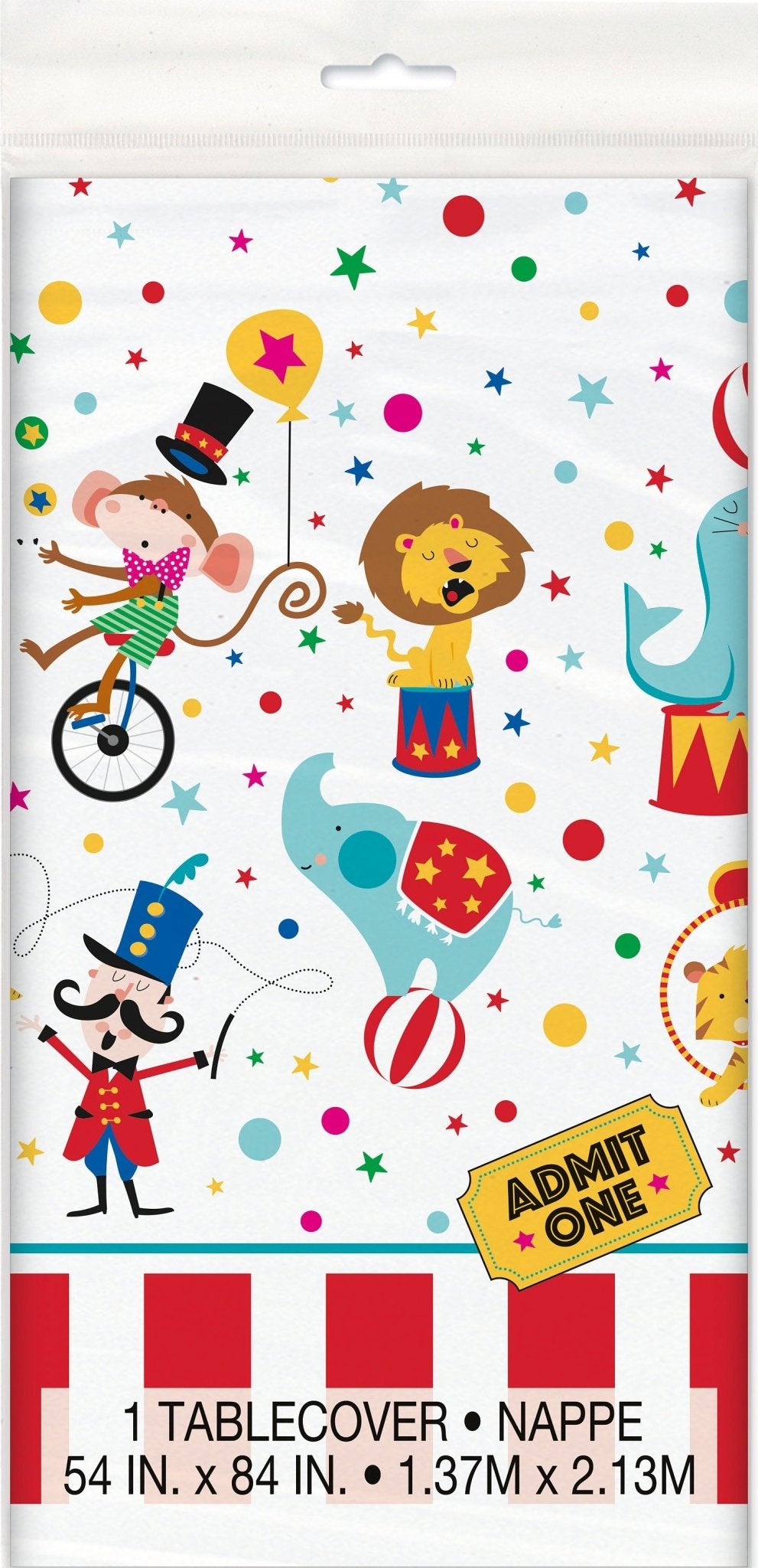 Circus Themed Tablecloth - Stesha Party