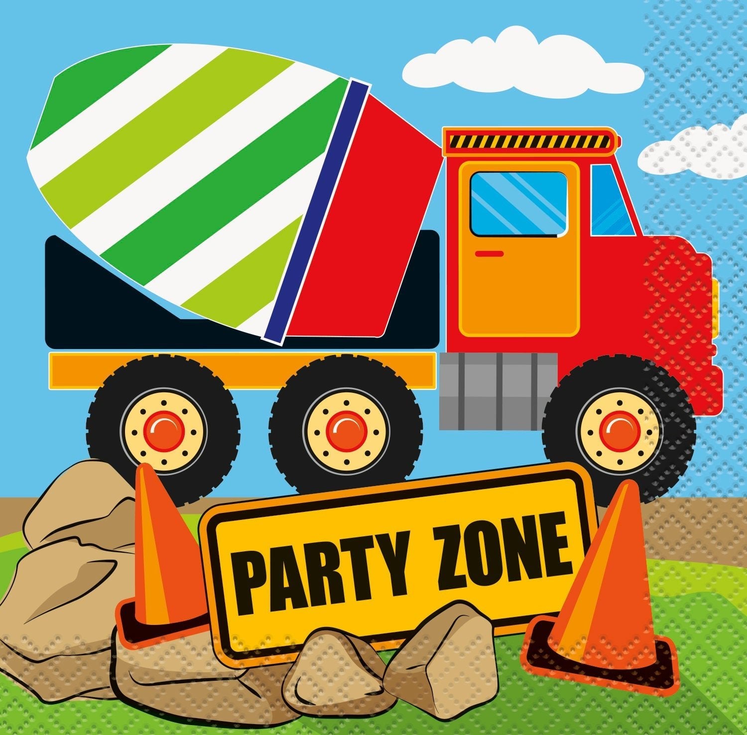 Construction "Party Zone" Napkins - Stesha Party