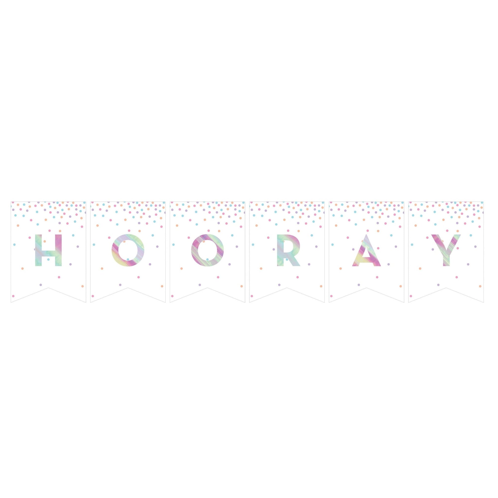 Custom Iridescent Banner "Hooray" - Stesha Party