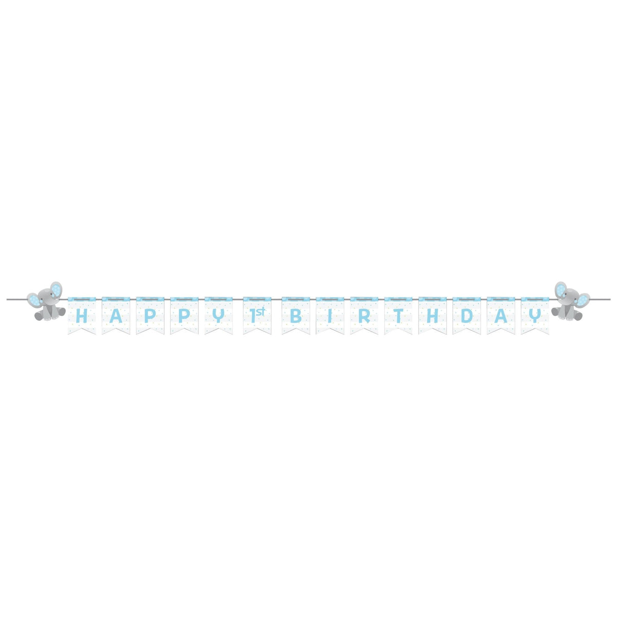 Customizable &quot;Happy Birthday&quot; Elephant Banner - Stesha Party