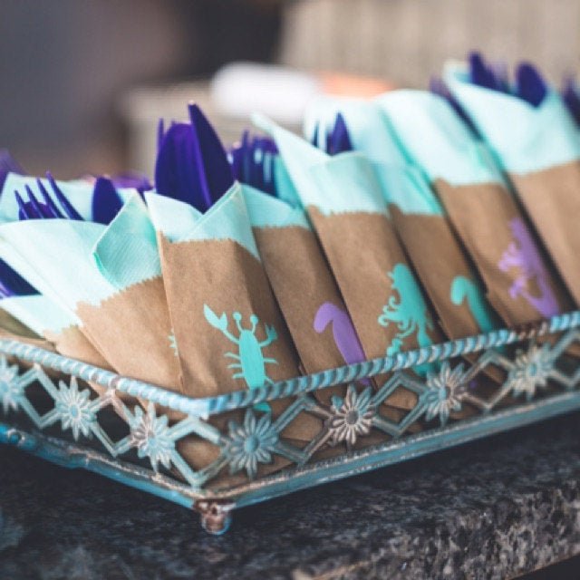 Cutlery Bags for Mermaid Party - Stesha Party