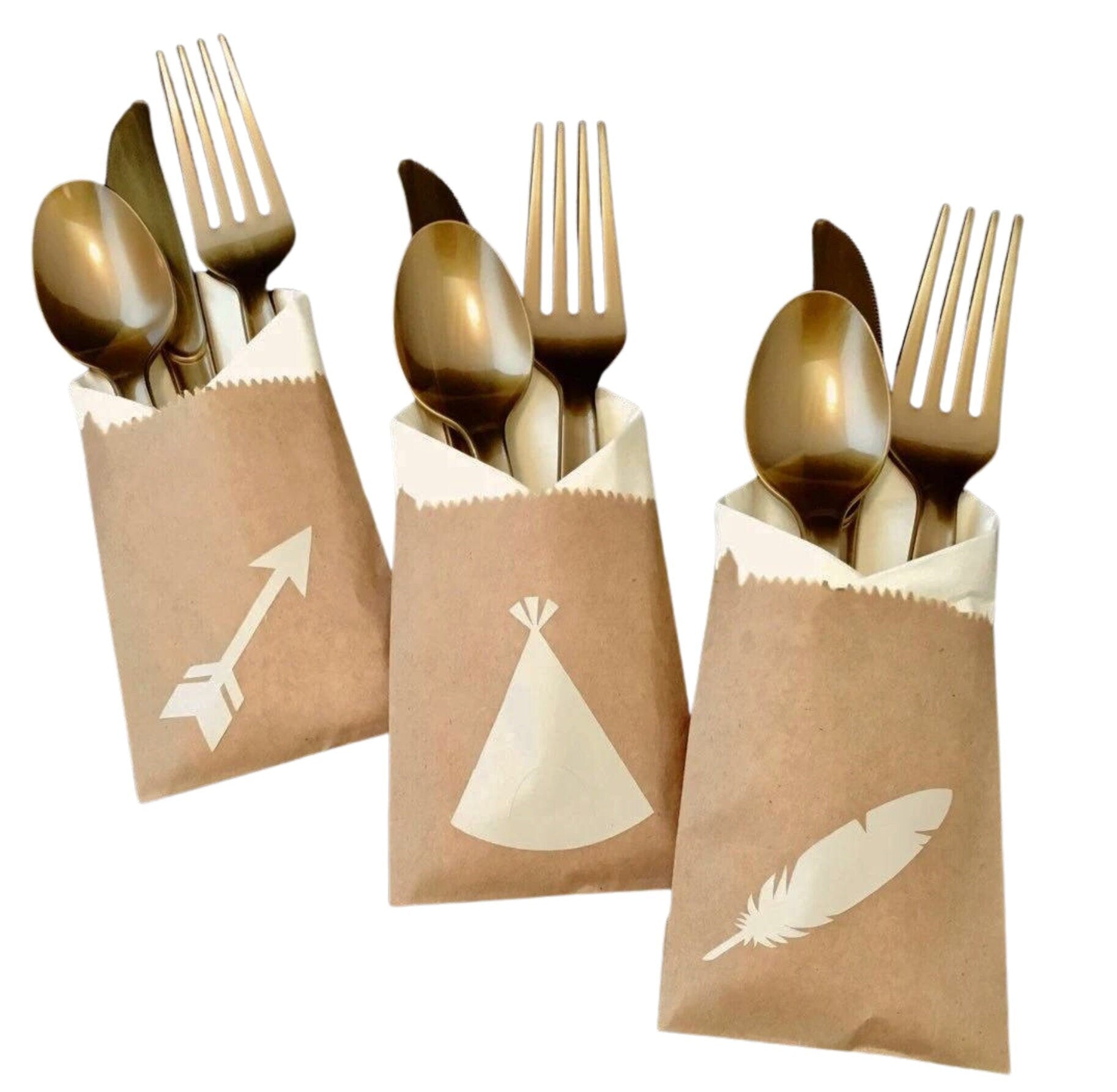 Cutlery Bags For Wild One Party - Stesha Party