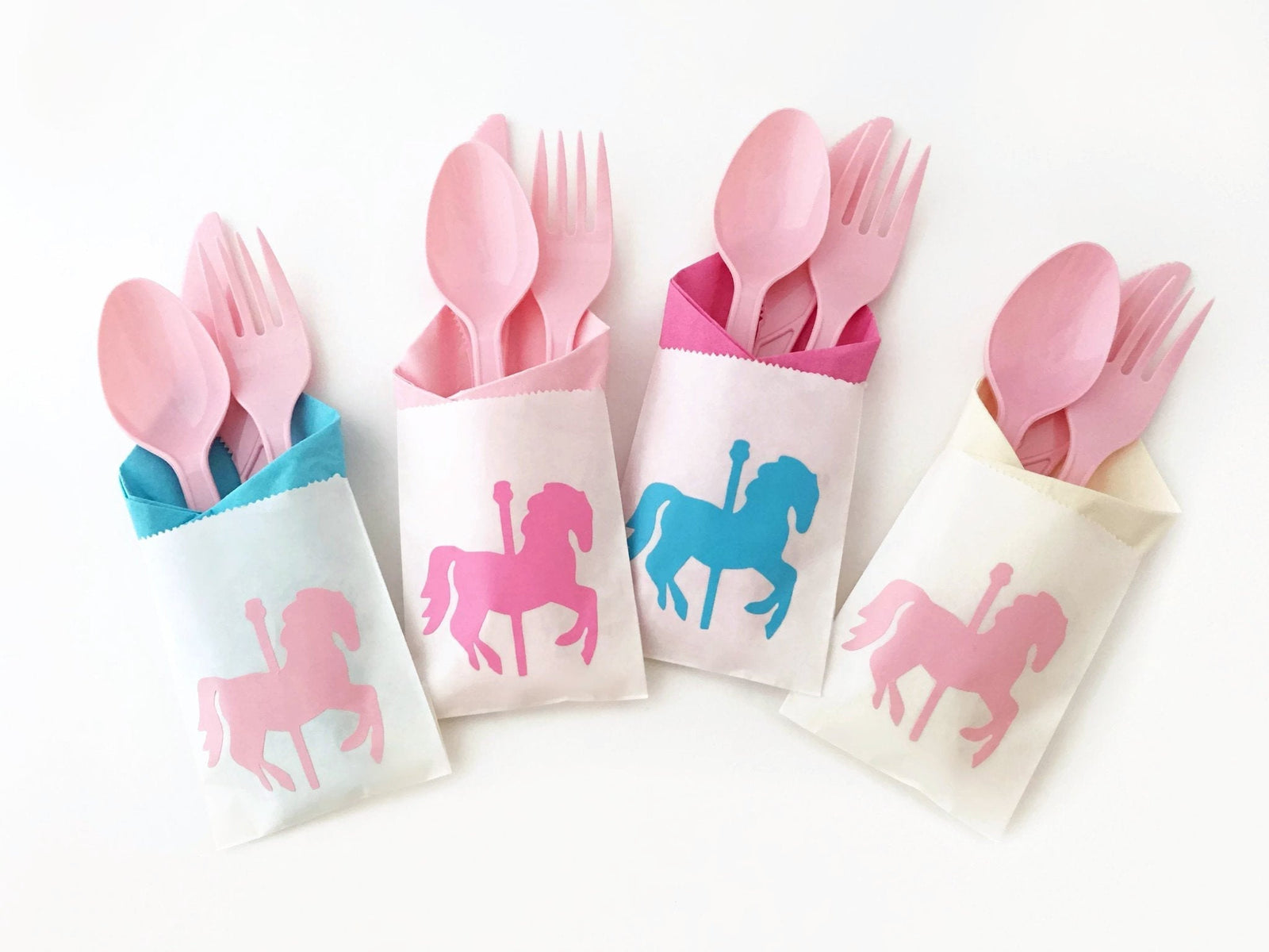 Cutlery Carousel Horse Bags - Stesha Party