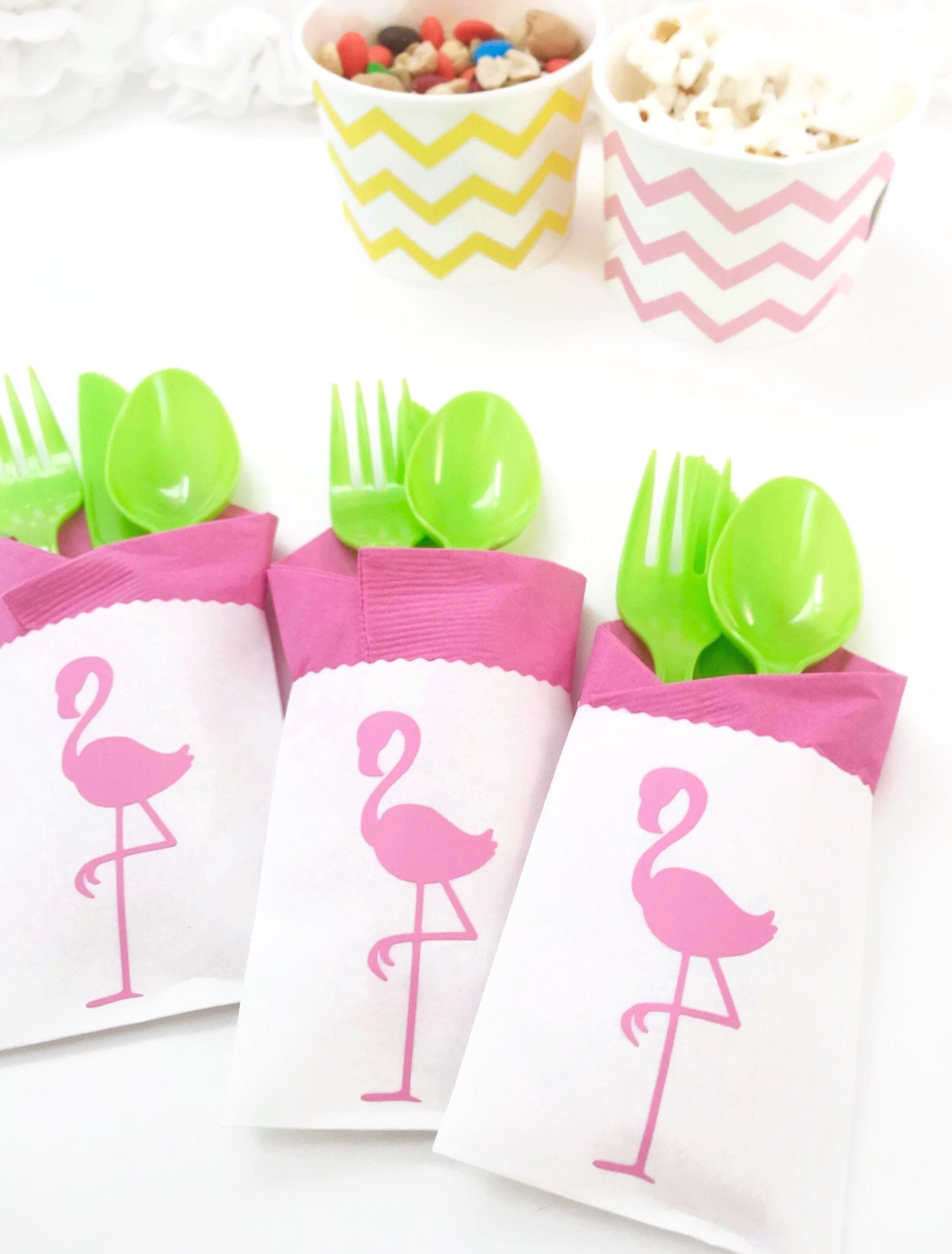 Cutlery Flamingo Party Bags - Stesha Party