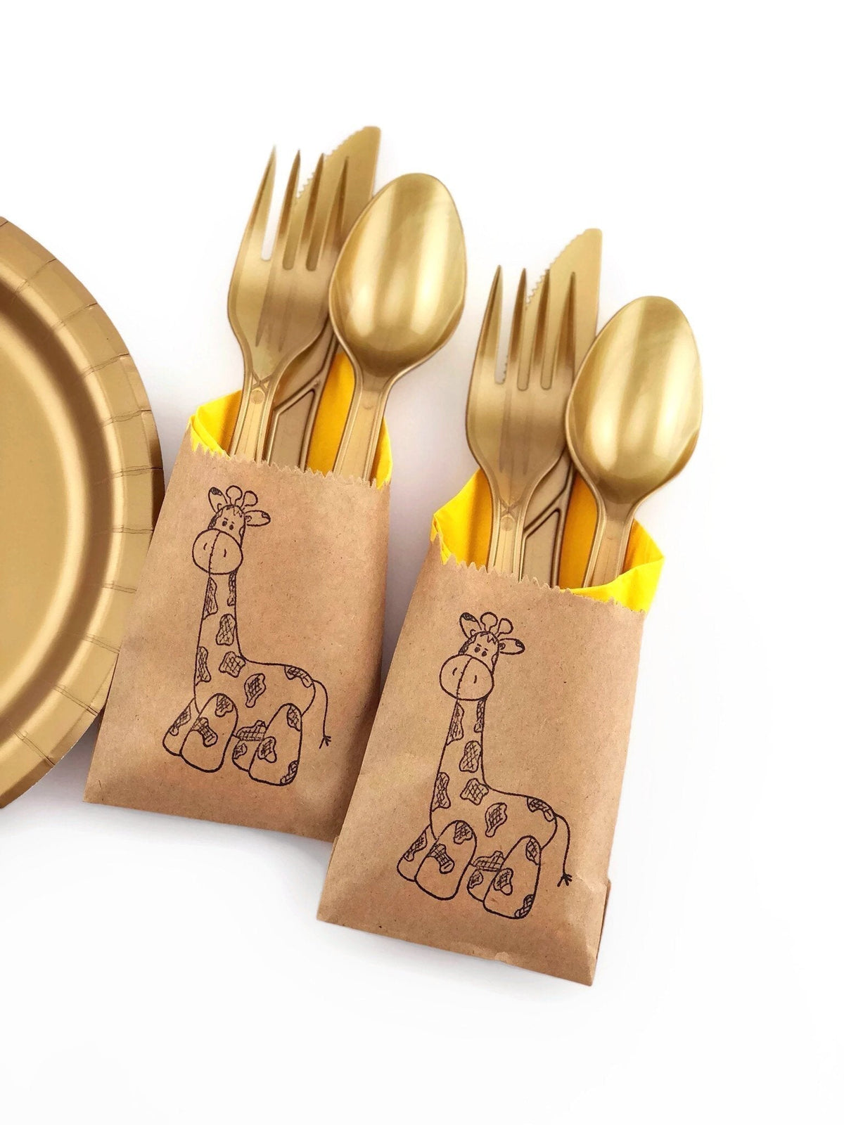 Cutlery Giraffe Party Bags - Stesha Party