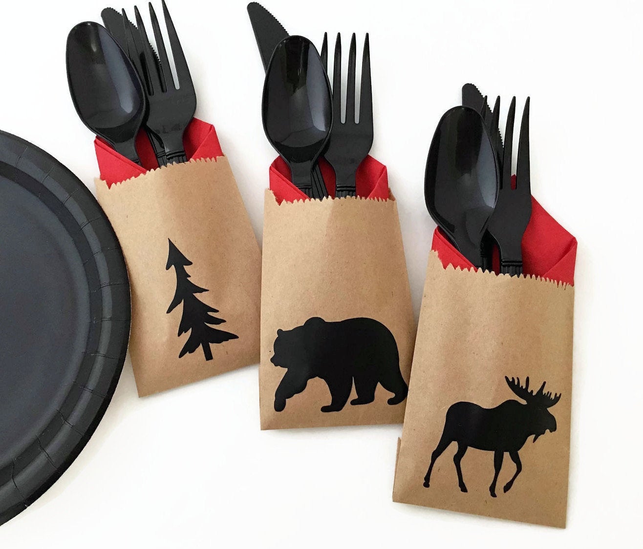 Cutlery Lumberjack Party Bags - Stesha Party