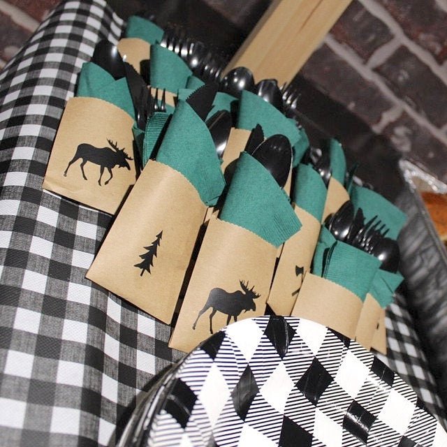 Cutlery Lumberjack Themed Party Bags - Stesha Party