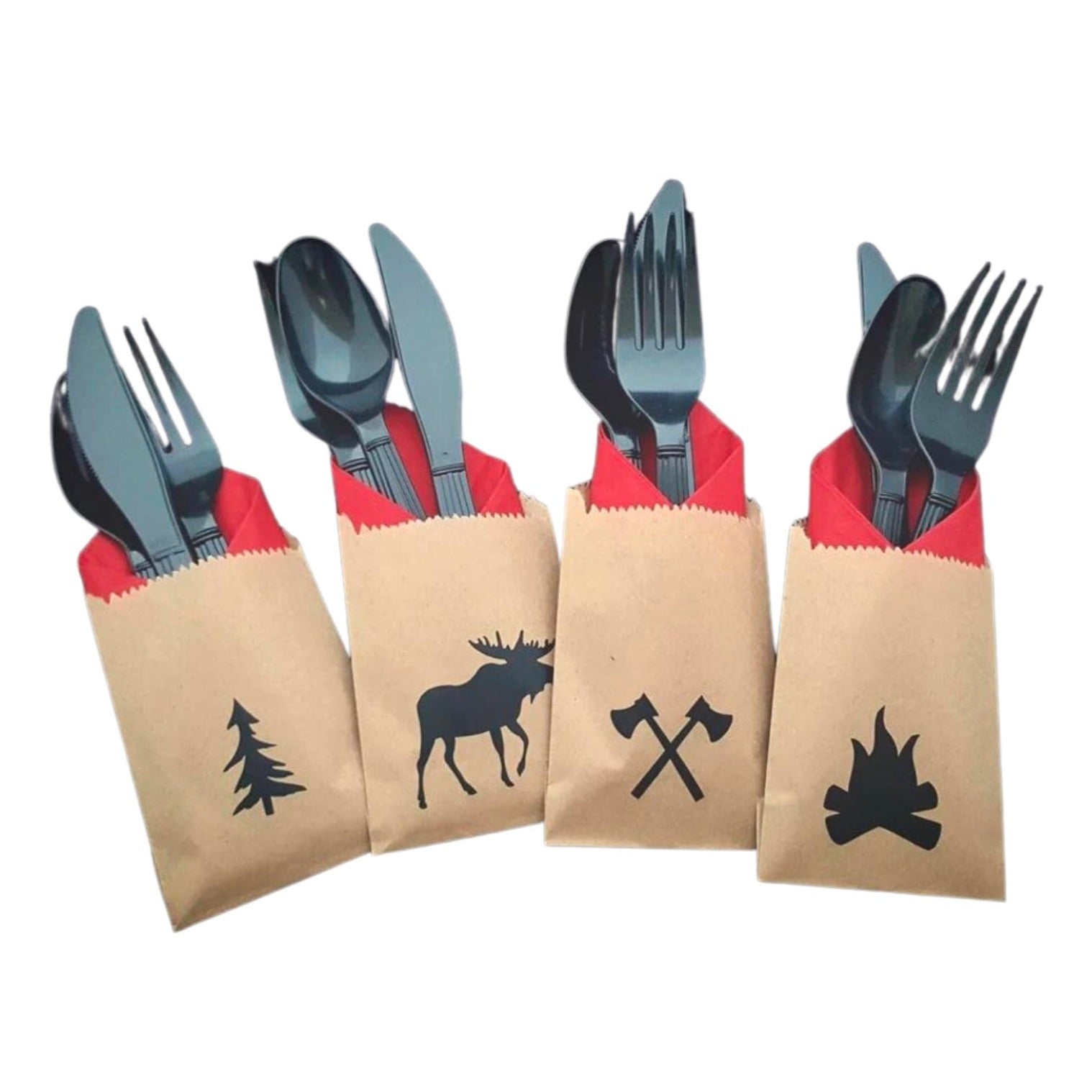 Cutlery Lumberjack Themed Party Bags - Stesha Party