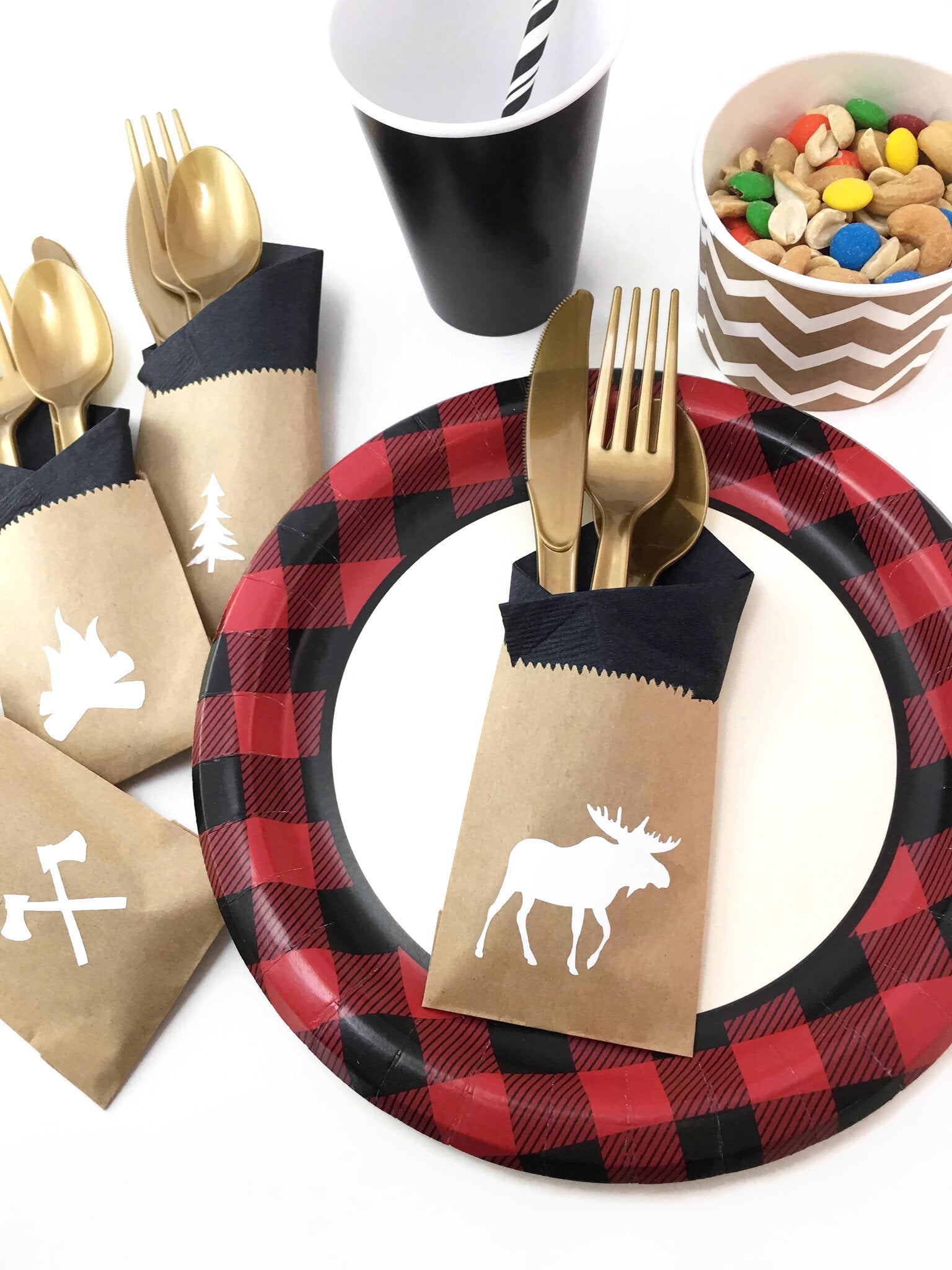 Cutlery Woodland Animals Bag Set - Stesha Party