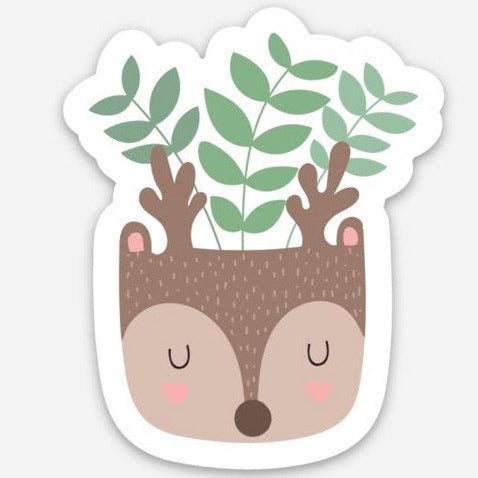 Deer Succulent Planter Sticker for Water Bottle - Stesha Party