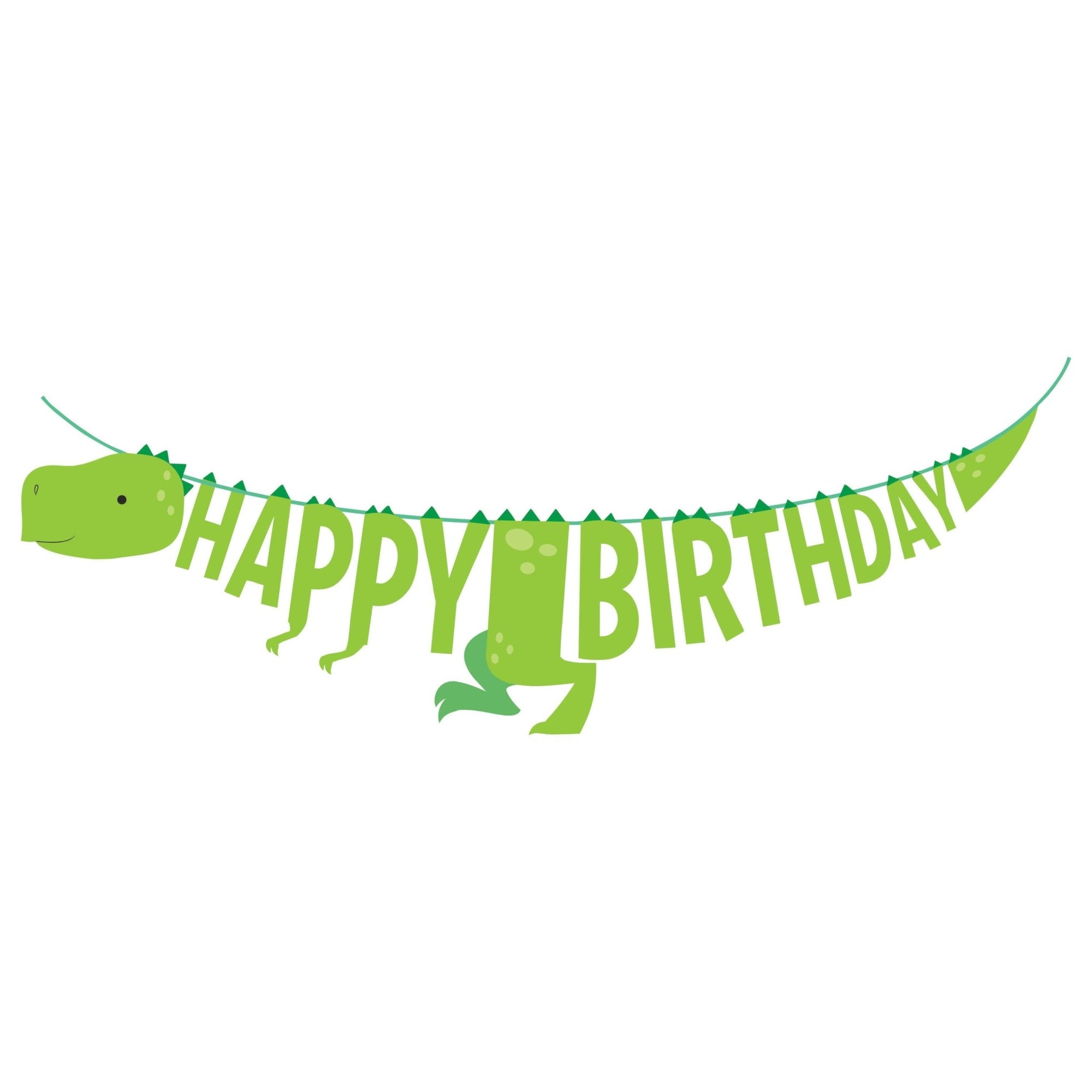 Dinosaur "Happy Birthday" Banner - Stesha Party