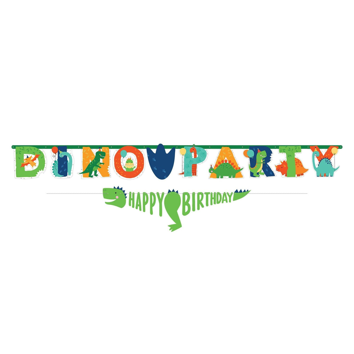 Dinosaur Party Happy Birthday Banner Set - Stesha Party