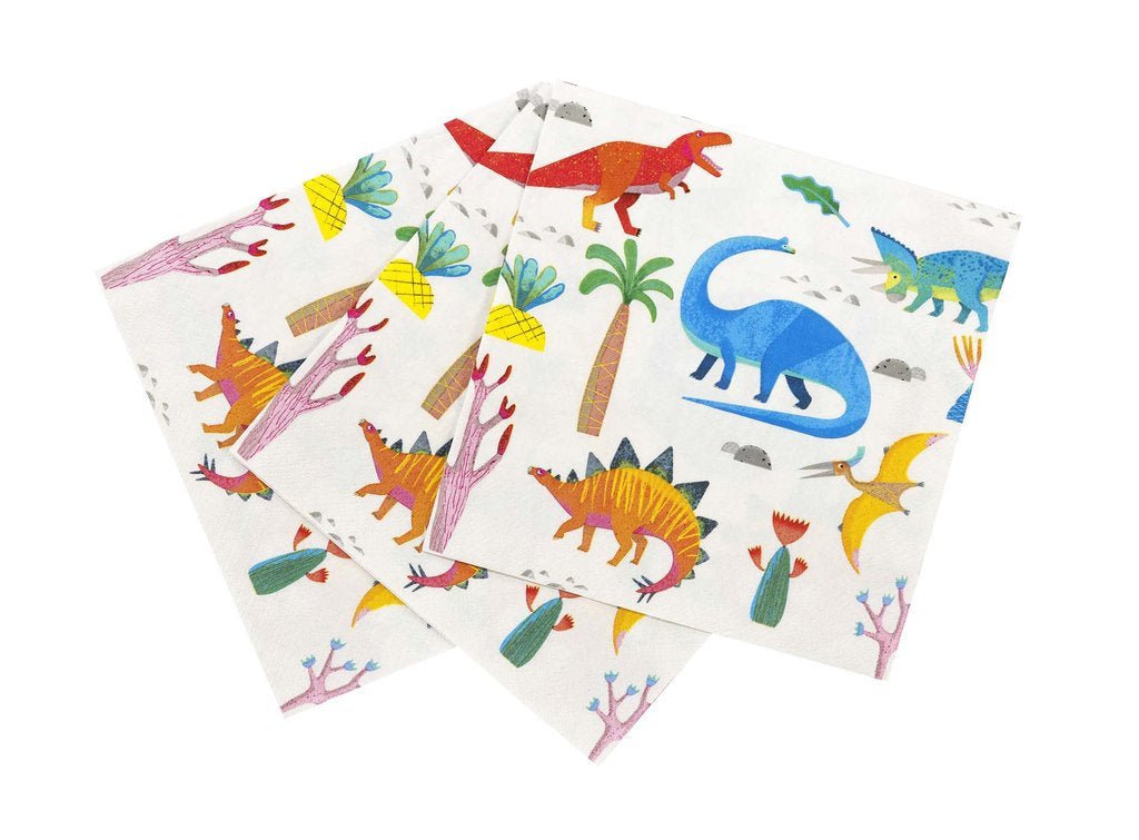 Dinosaur Themed Napkins - Stesha Party