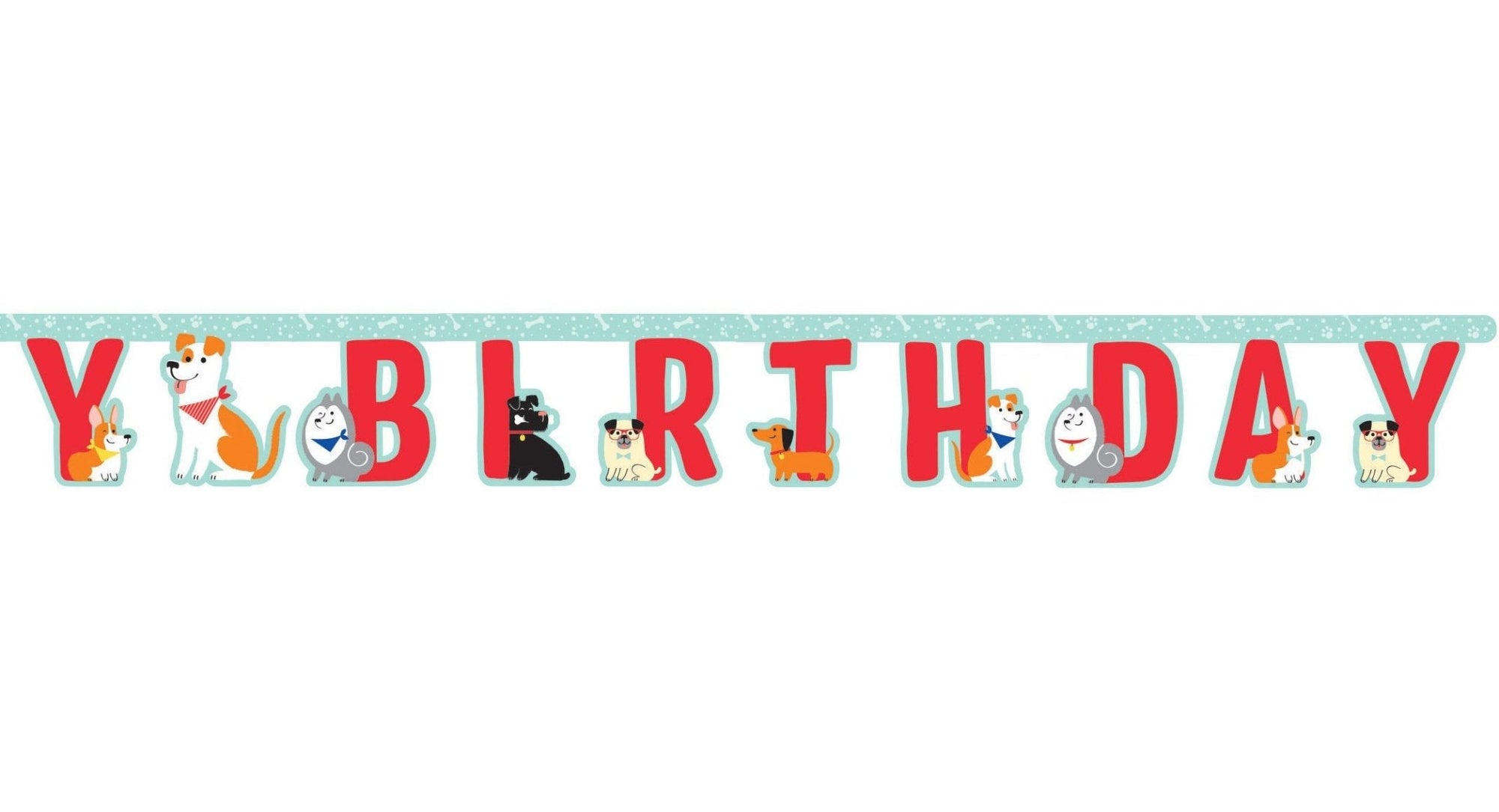 Dog "Happy Birthday" Banner - Stesha Party