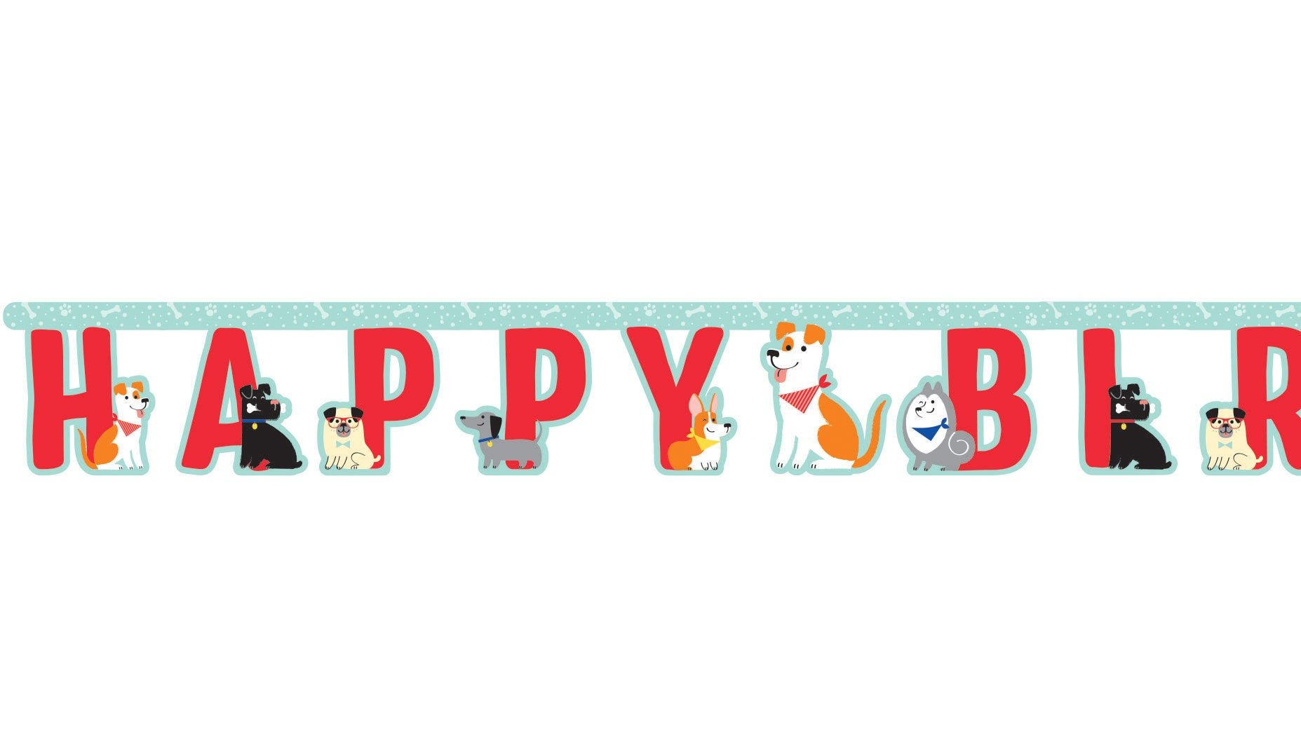 Dog "Happy Birthday" Banner - Stesha Party