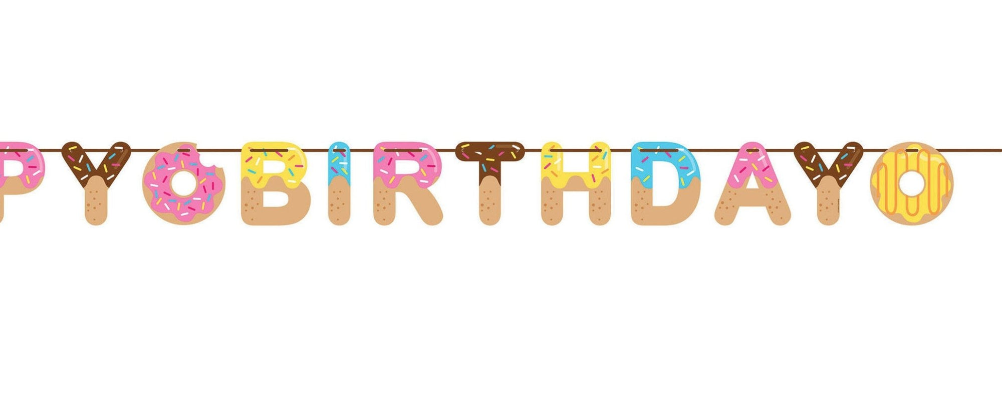 Donut "Happy Birthday" Banner - Stesha Party