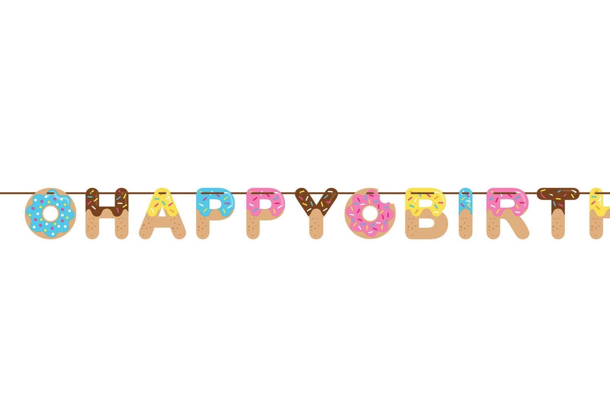 Donut "Happy Birthday" Banner - Stesha Party