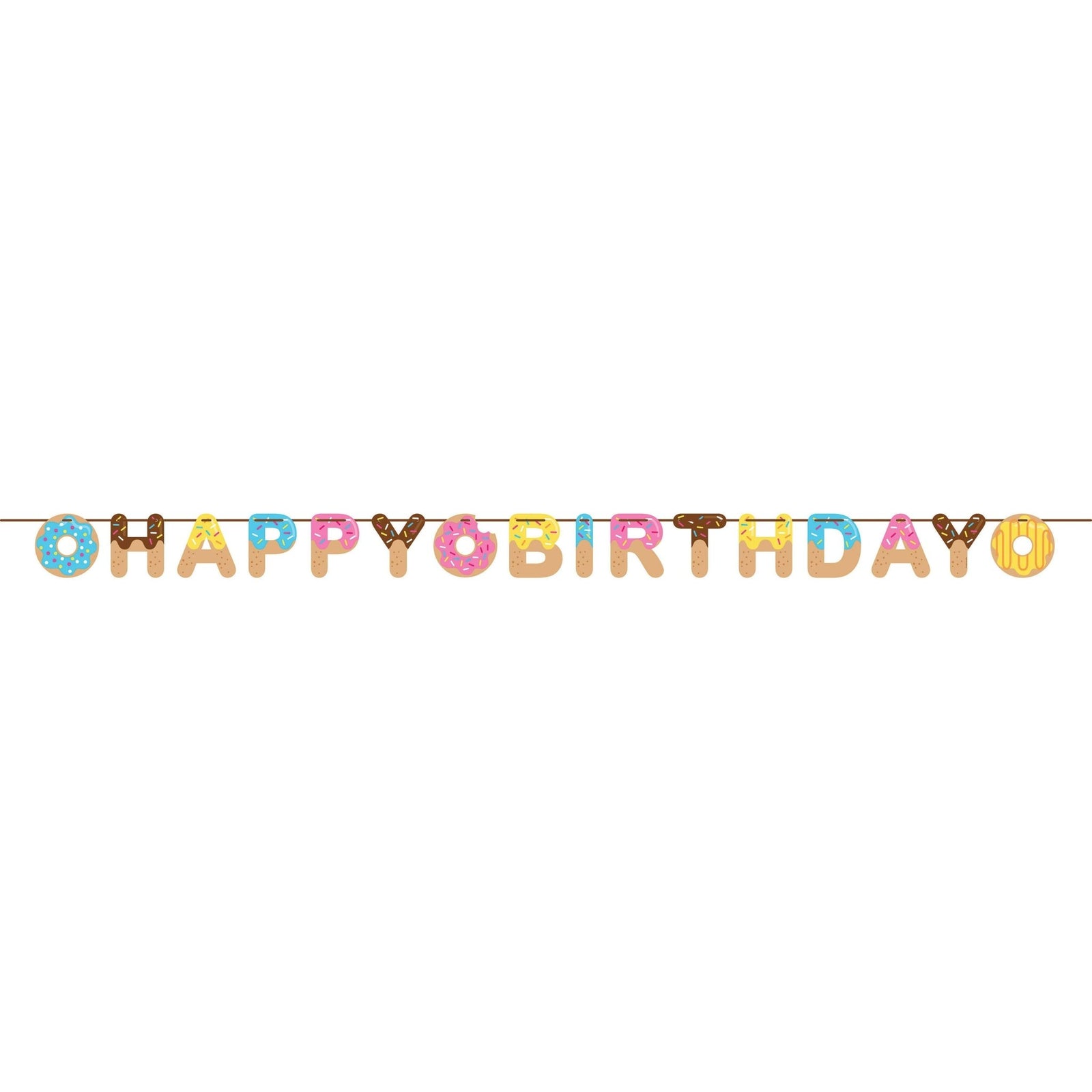 Donut "Happy Birthday" Banner - Stesha Party