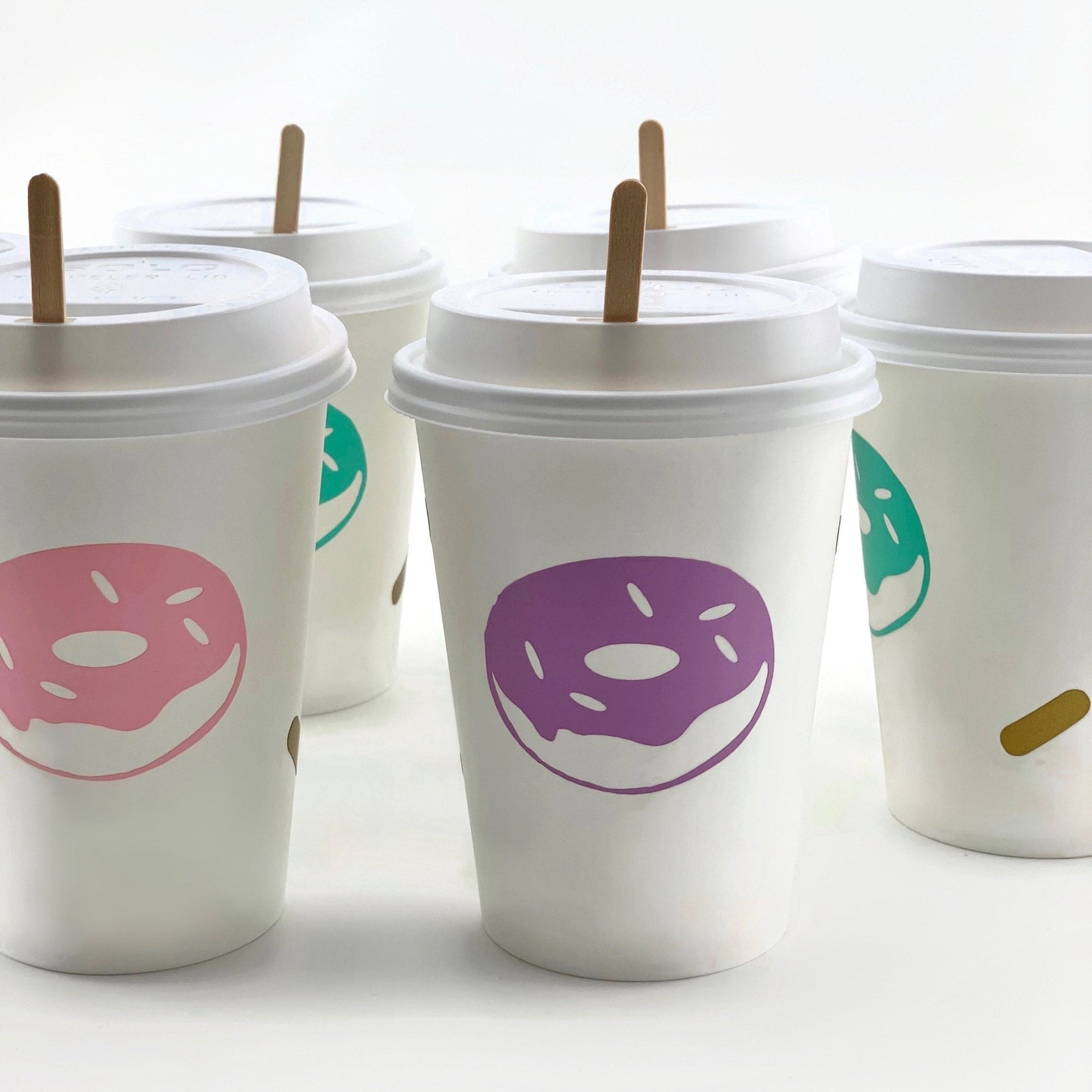 Donut Party Coffee Cups - Stesha Party