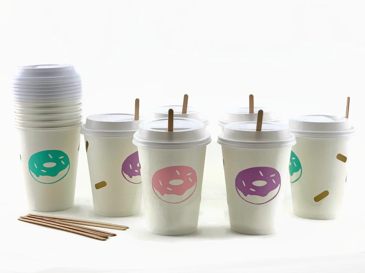 Donut Party Coffee Cups - Stesha Party