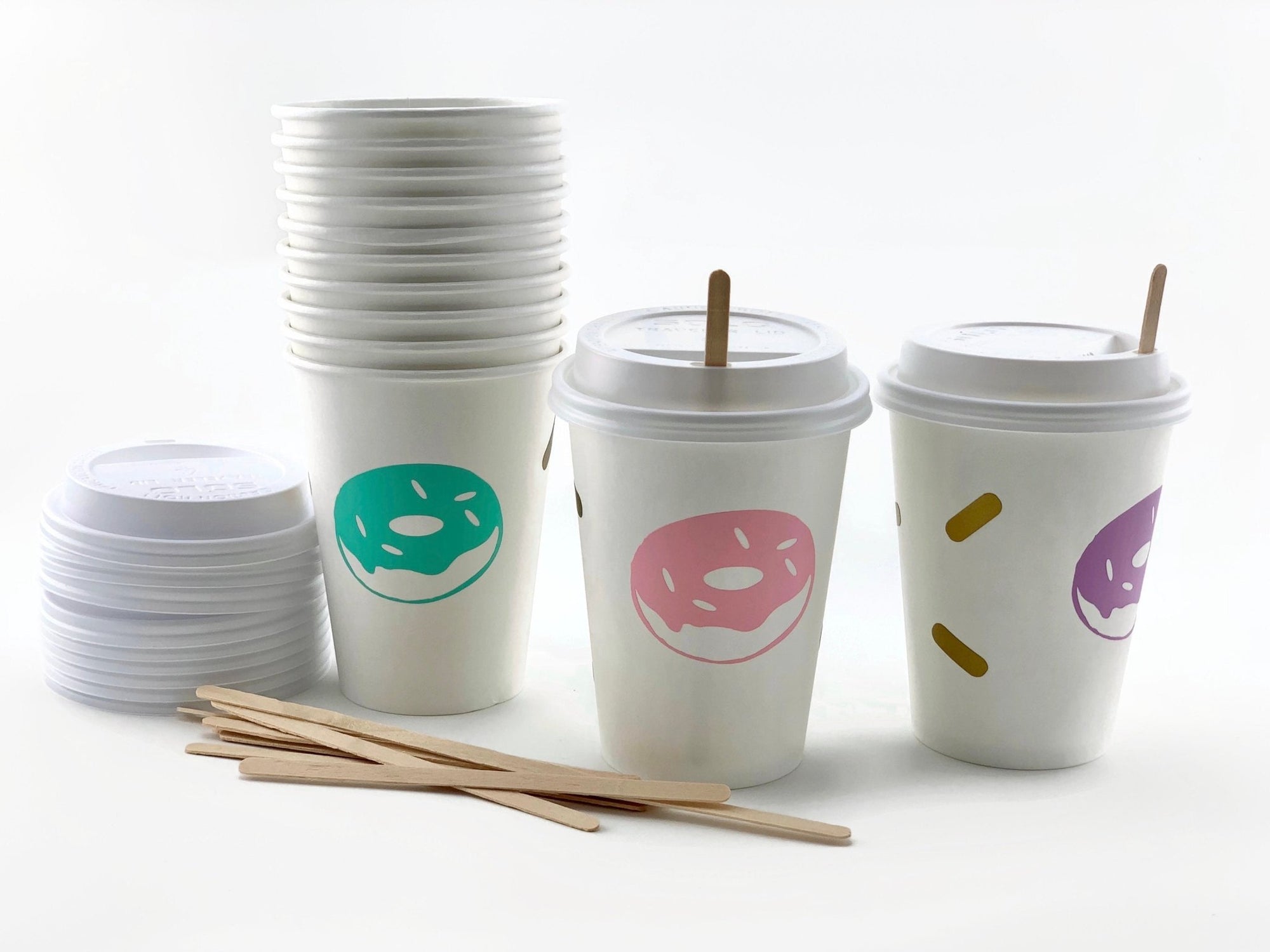 Donut Party Coffee Cups - Stesha Party