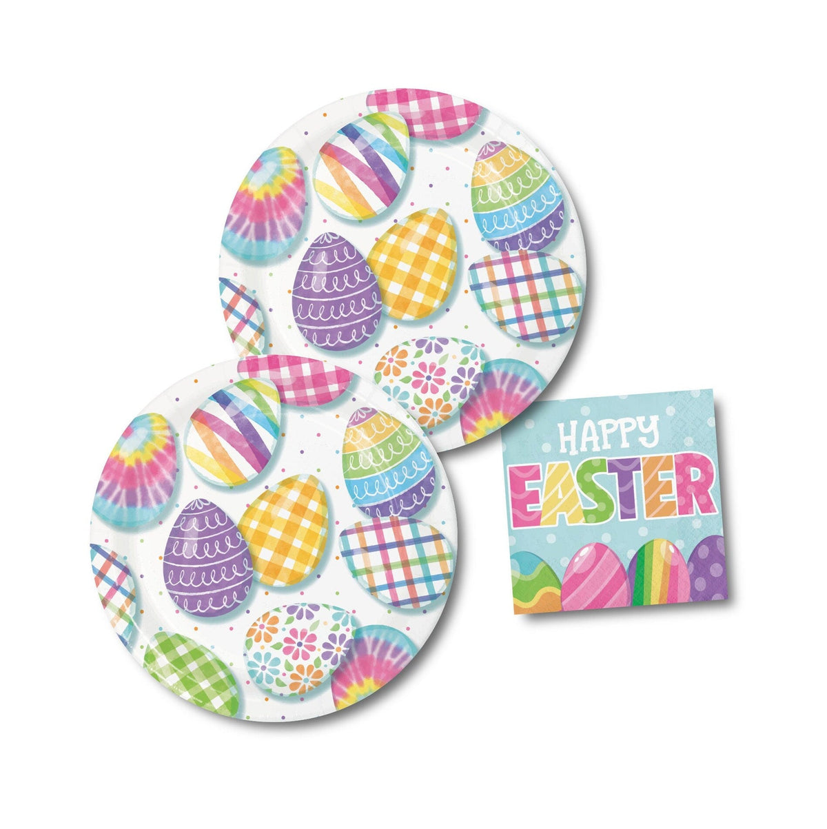 Easter Egg Party Supplies Plates &amp; Napkins - Stesha Party