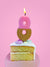 Eight Pink & Gold Glitter Candle - Stesha Party