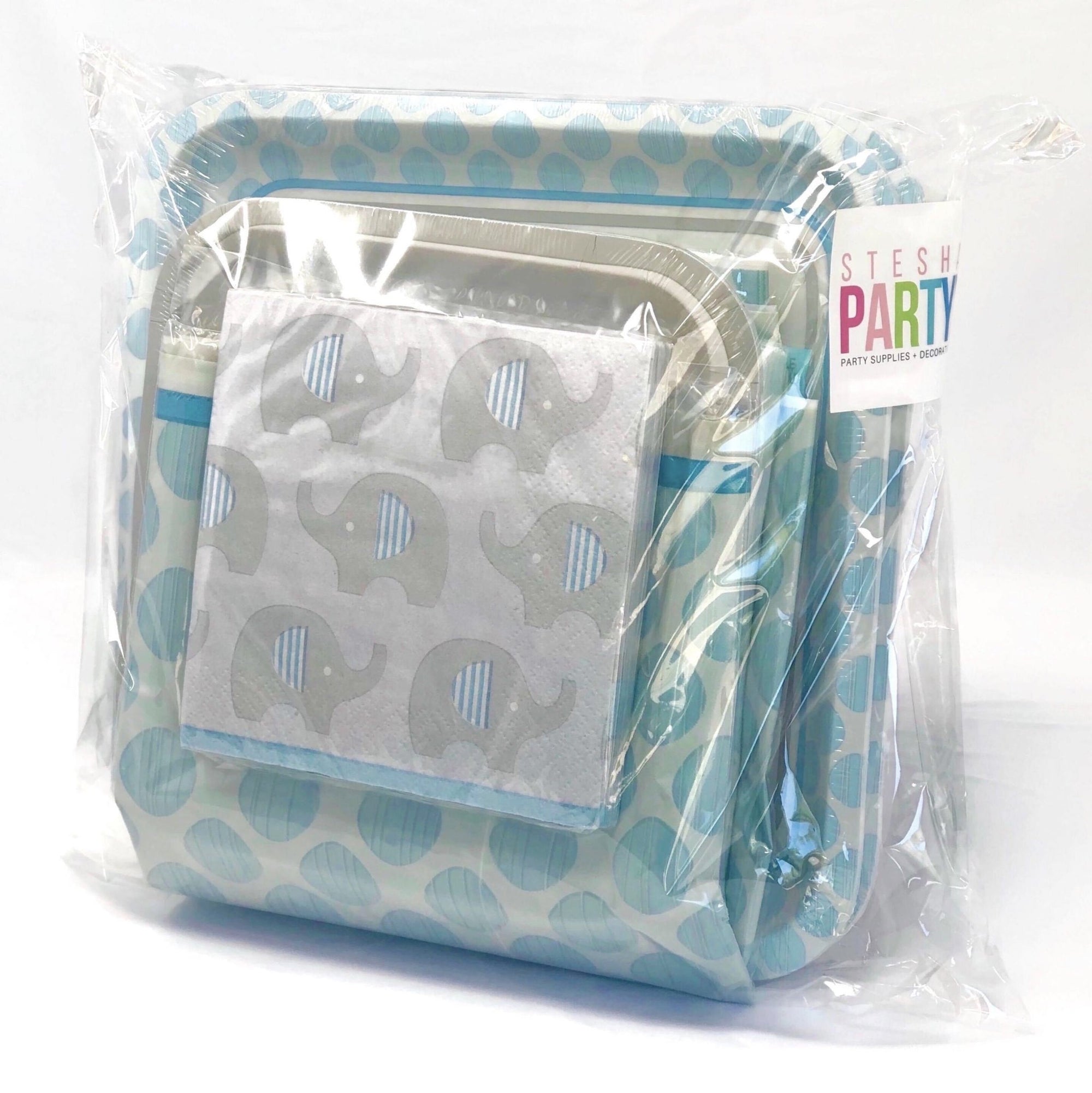 Elephant Party Pack in Blue - Stesha Party