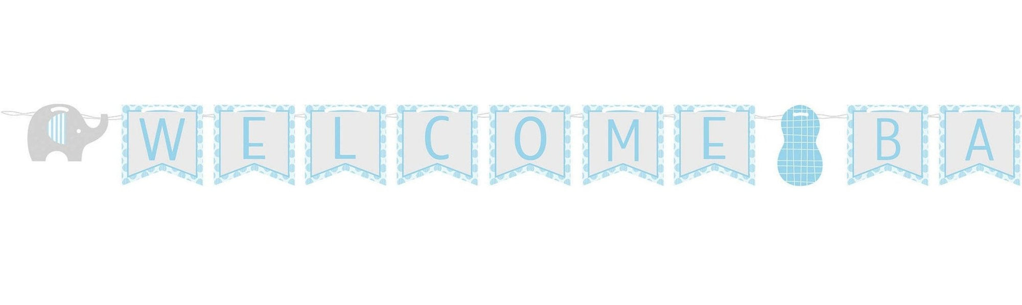 Elephant "Welcome Baby" Banner - Stesha Party