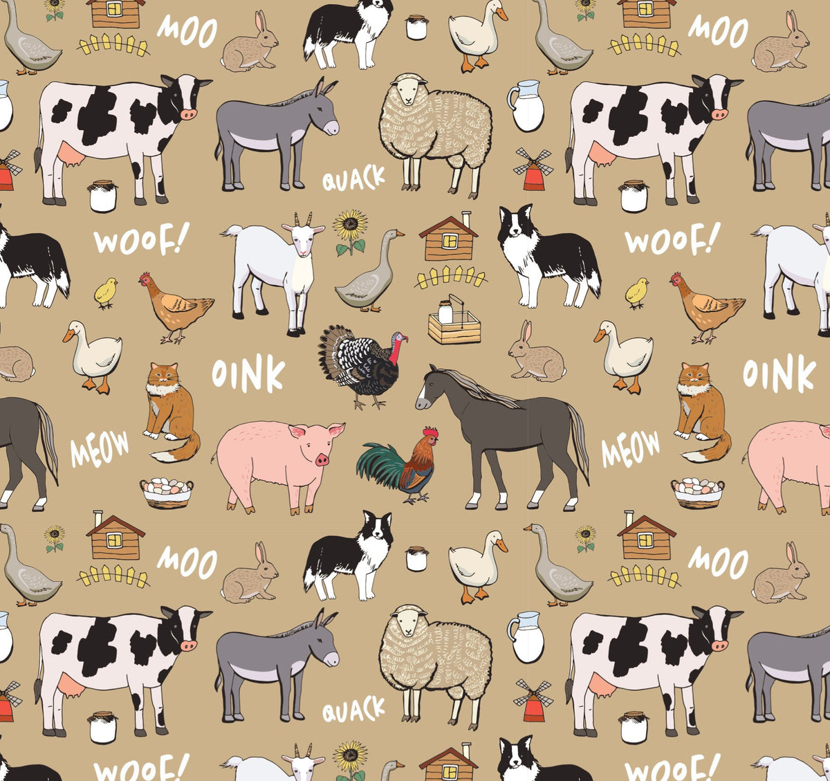 Moo Cow Print Wrapping Paper