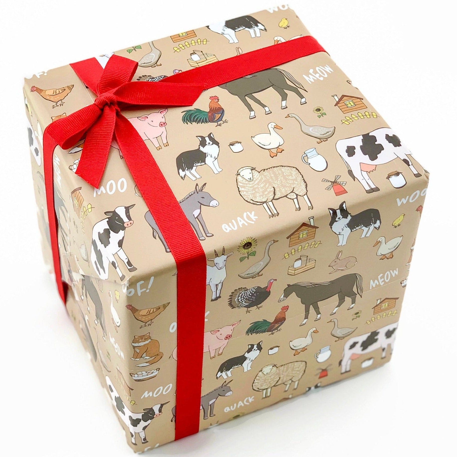 Premium AI Image  Birthday gift packing box pug wrapping paper