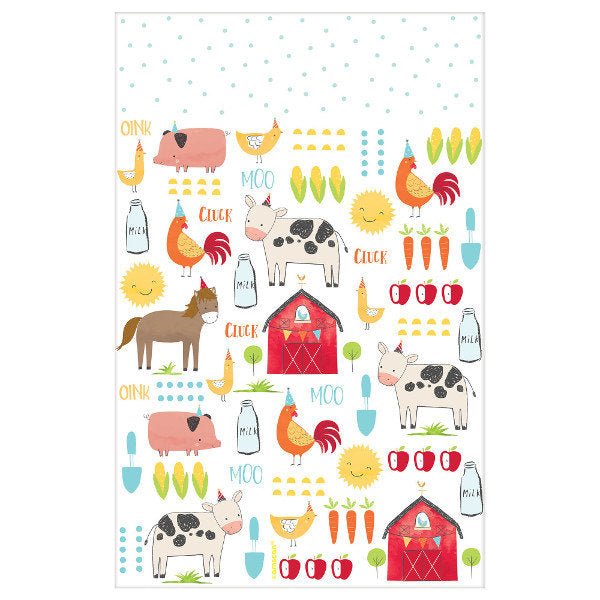 Farm Animals Party Tablecloth - Stesha Party