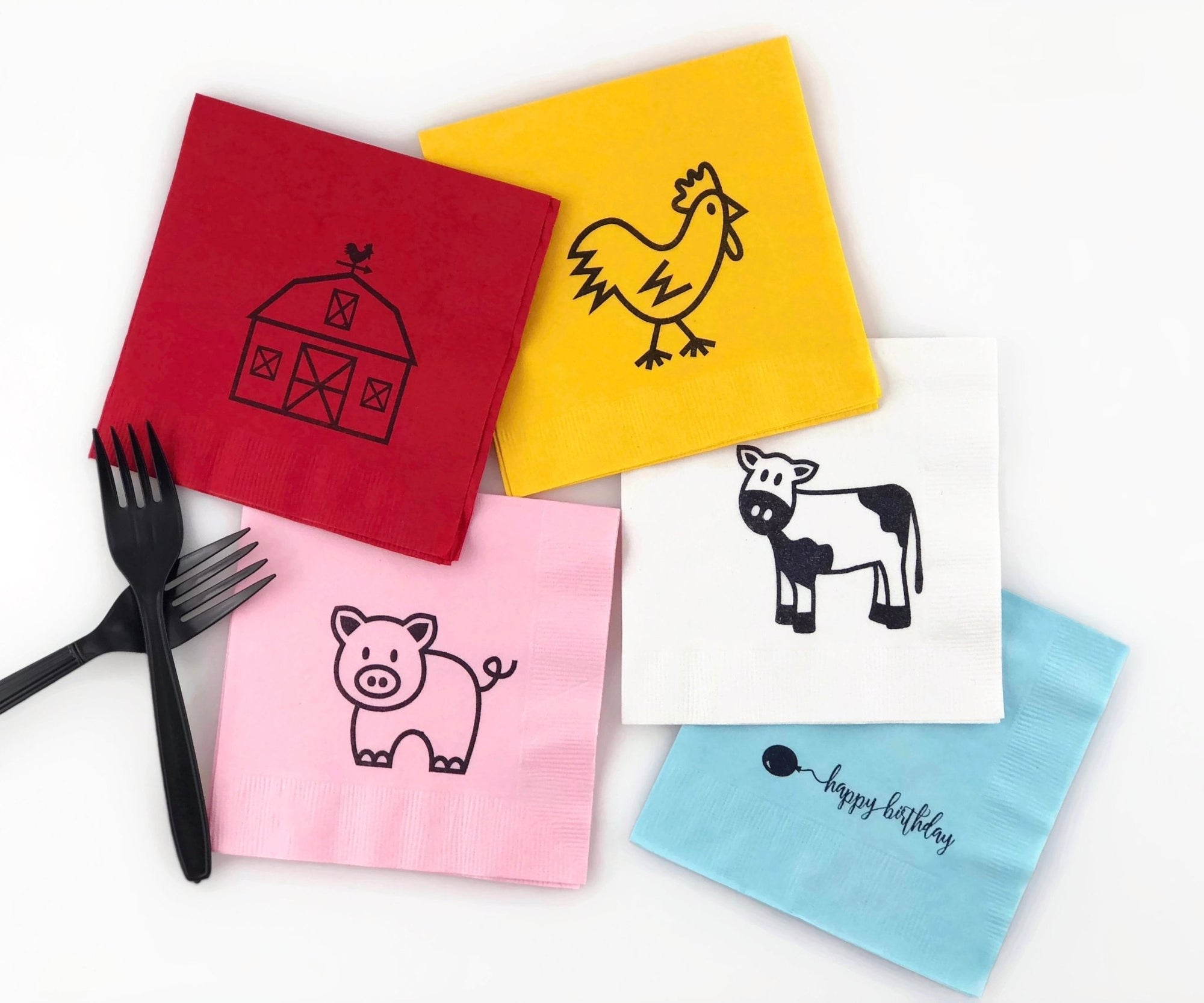 Farm Birthday Napkins - Stesha Party