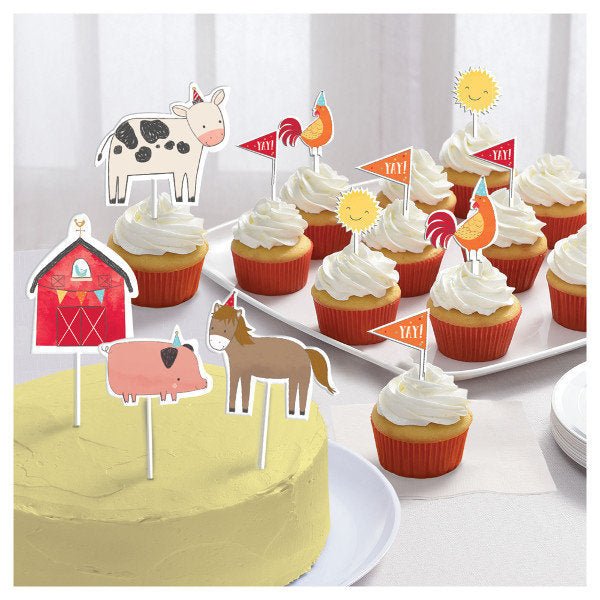 Farm Cupcake Toppers - Stesha Party