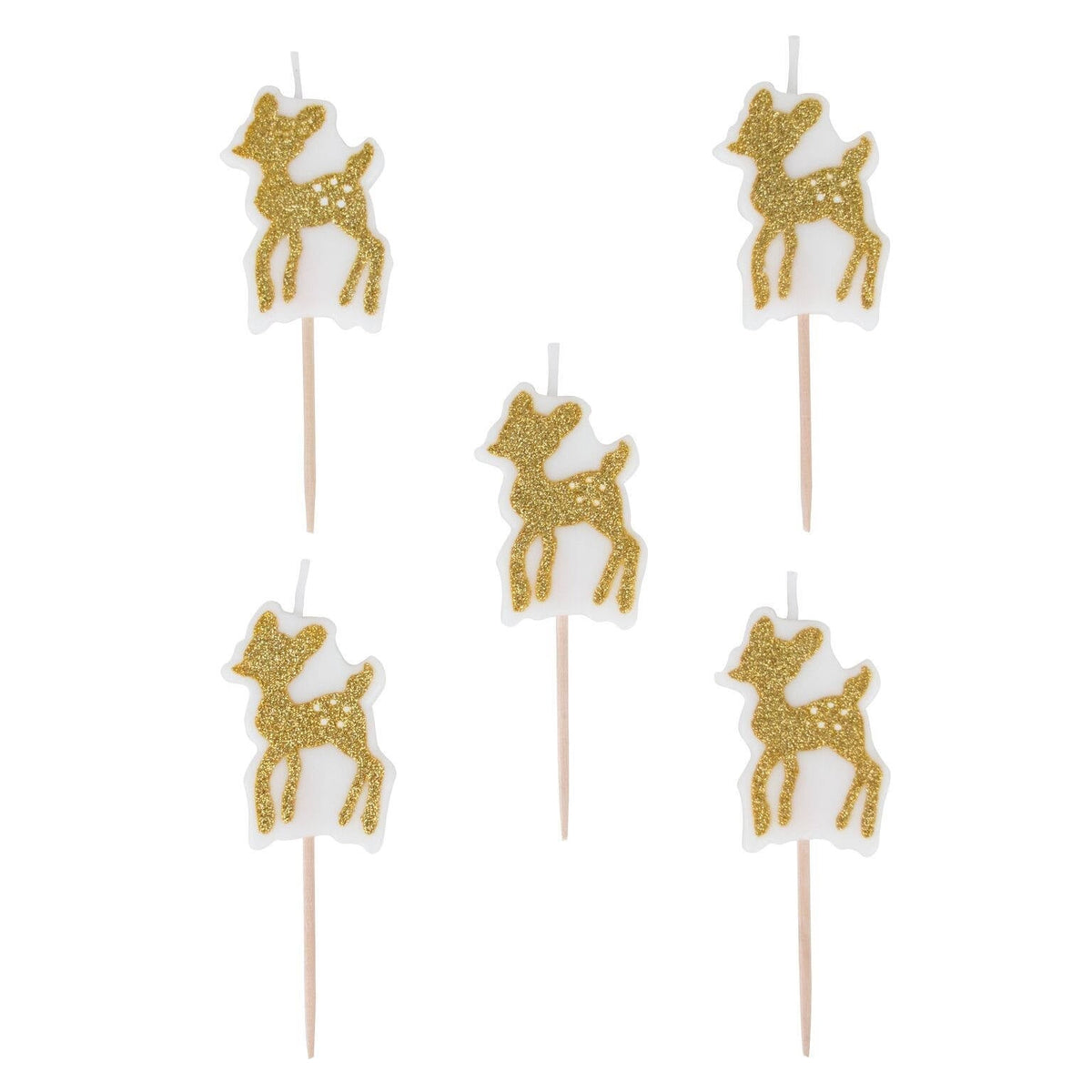 Fawn Deer Glitter Candles - Stesha Party