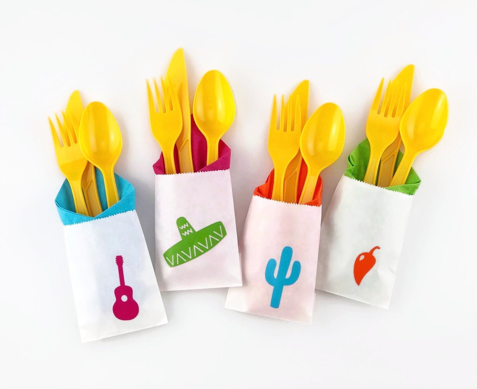 Fiesta Cutlery Bags - Stesha Party