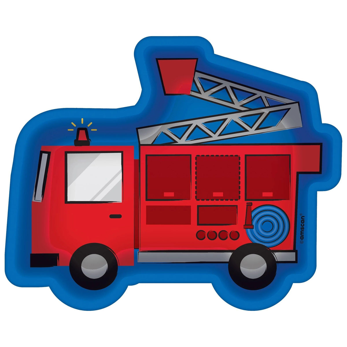 Firetruck Shaped Party Plates - Stesha Party