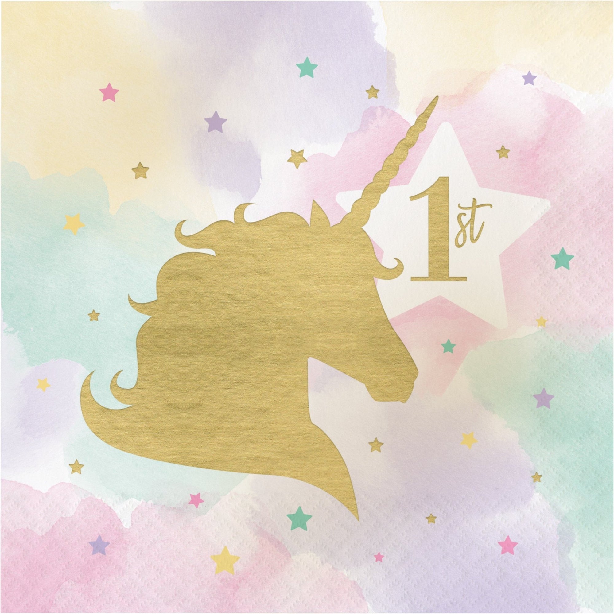 First Birthday Unicorn Napkins - Stesha Party