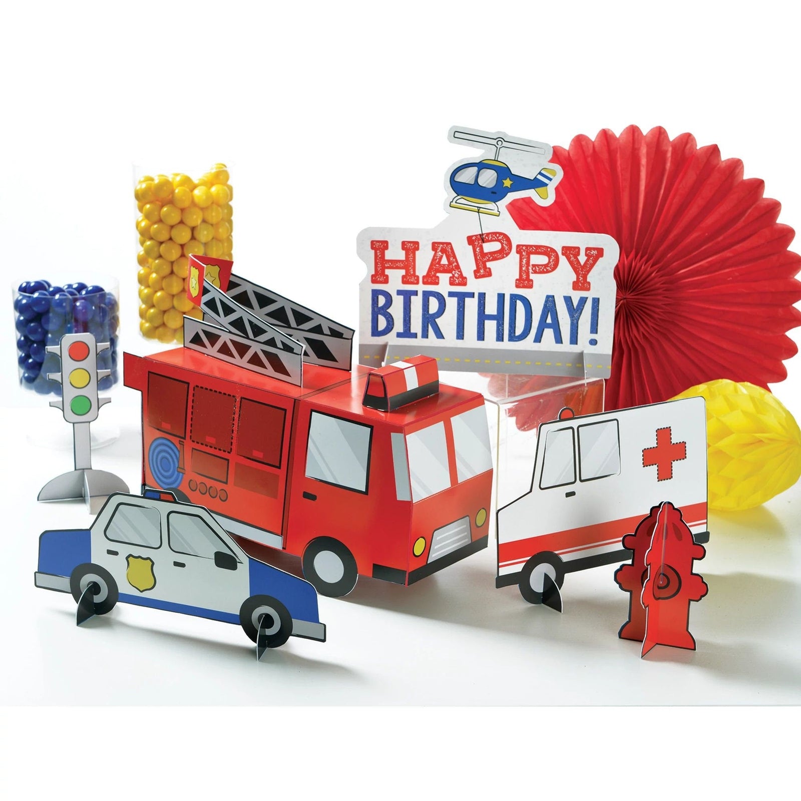 First Responders Party Centerpiece Kit - Stesha Party