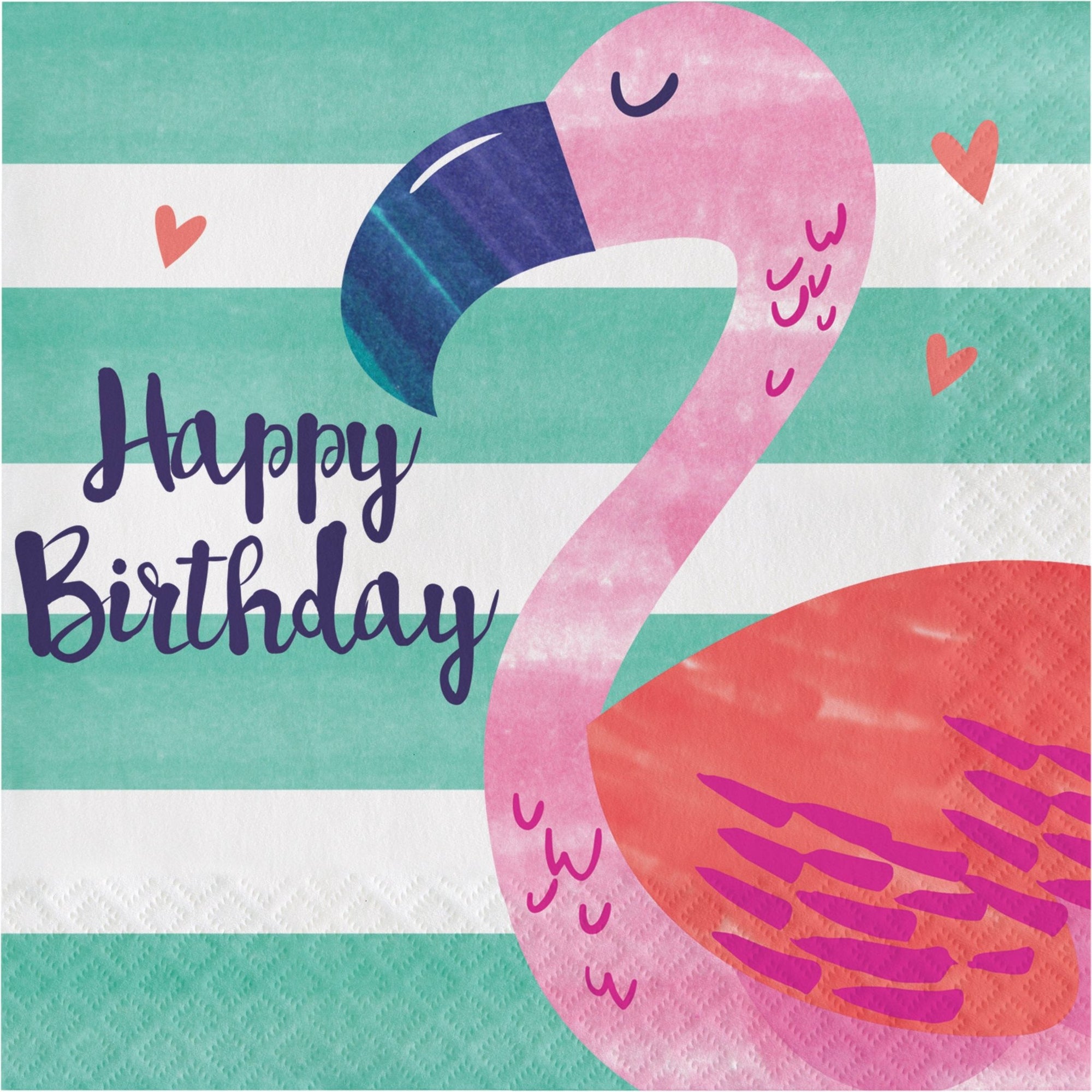 Flamingo Party "Happy Birthday" Luncheon Napkins - Stesha Party