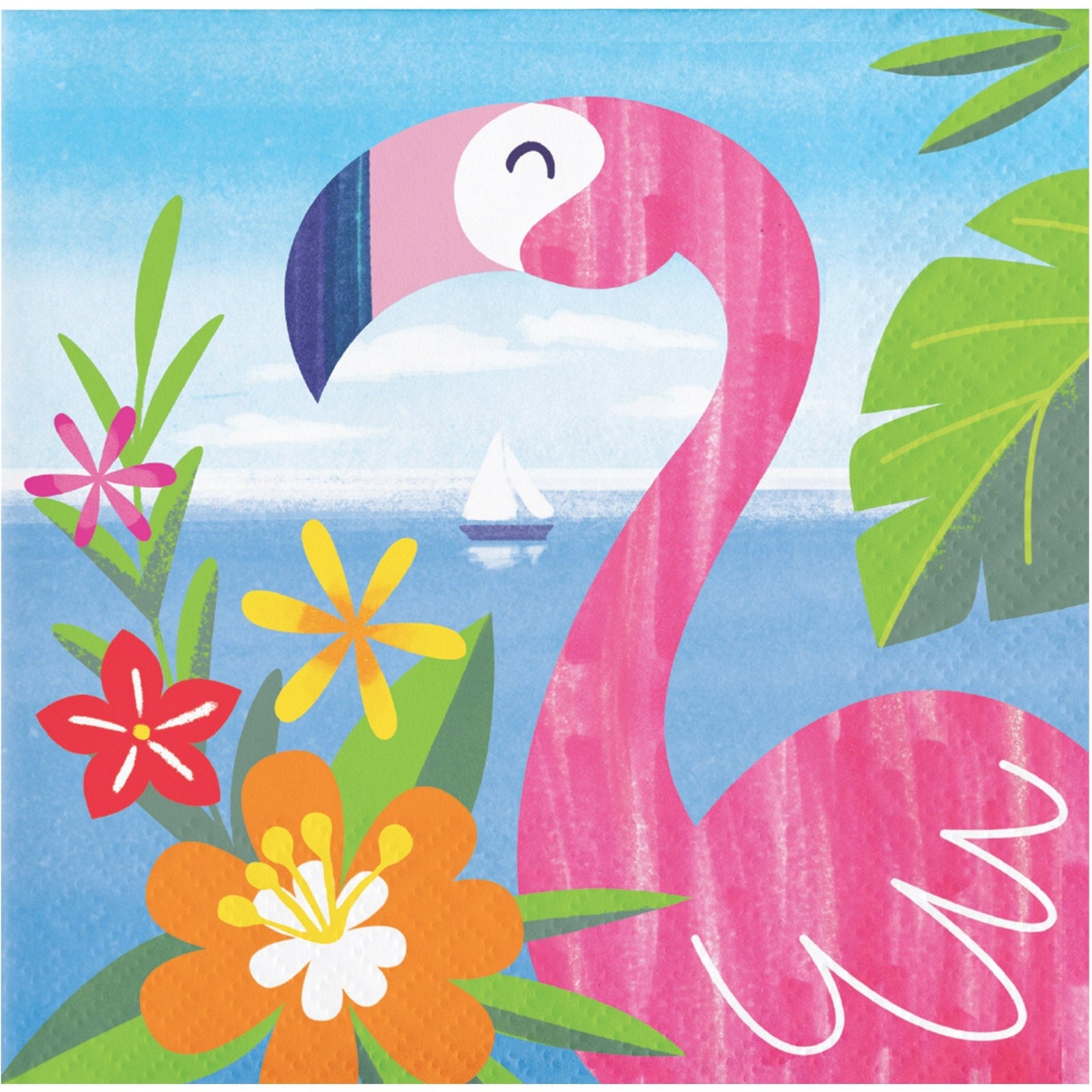 Flamingo Tropical Party Napkins - Stesha Party