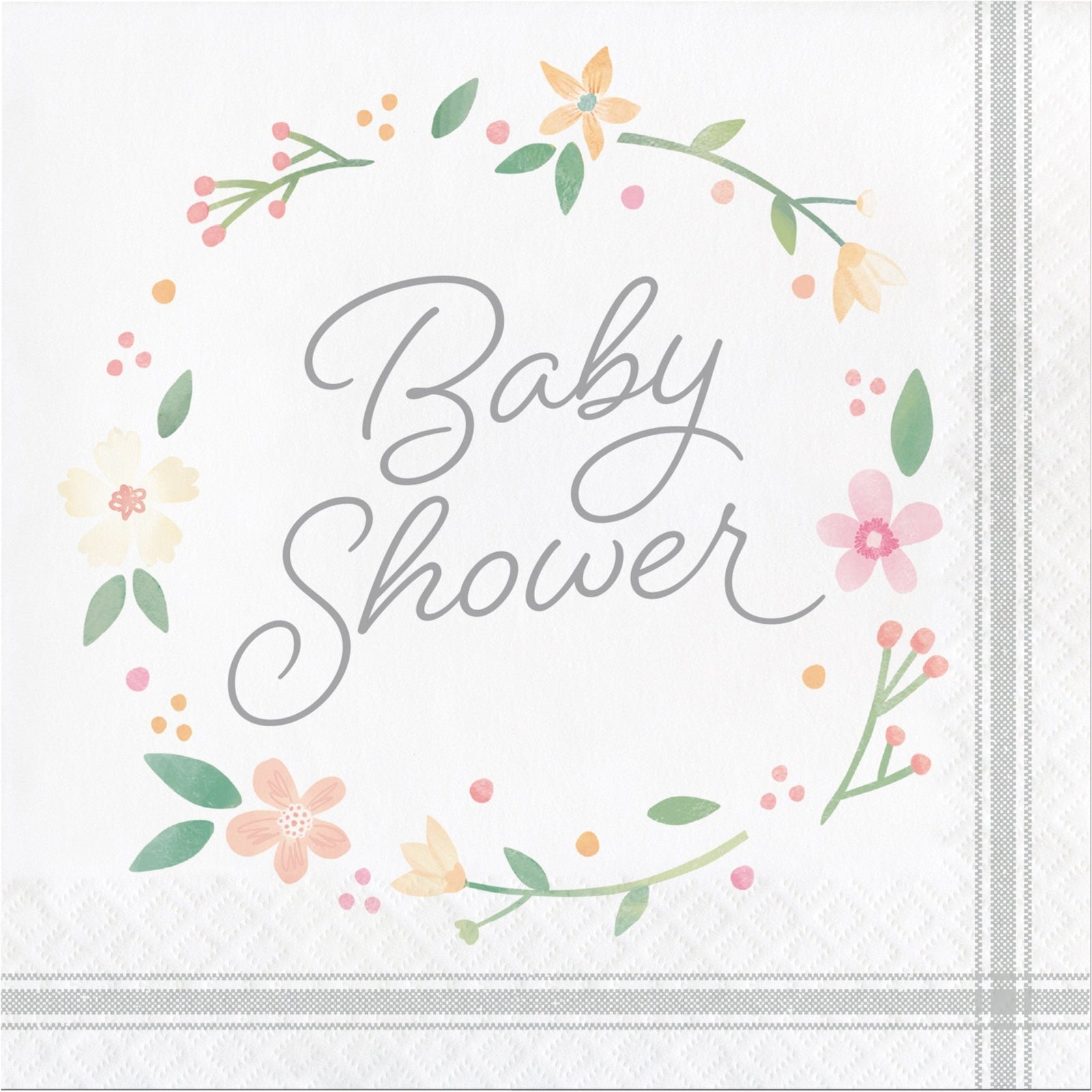 Floral "Baby Shower" Napkins - Stesha Party