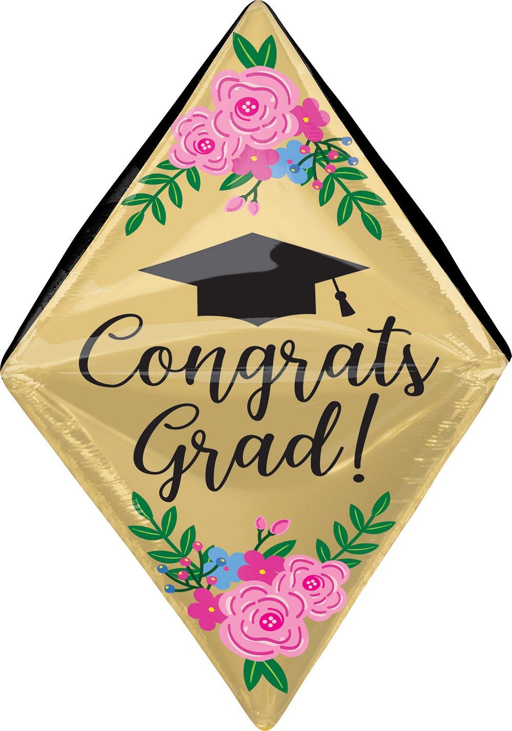 Floral Congrats Grad Balloon - Stesha Party