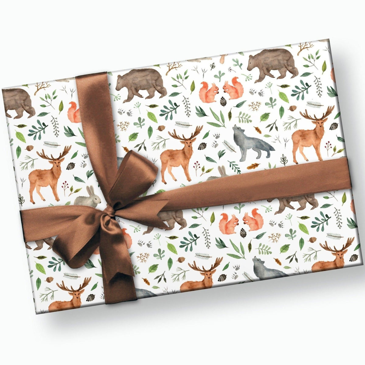 Forest Animal Wrapping Paper - Stesha Party