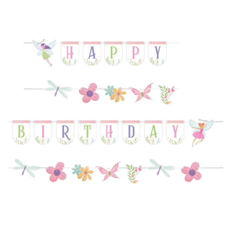 Forest Fairy Birthday Banner - Stesha Party