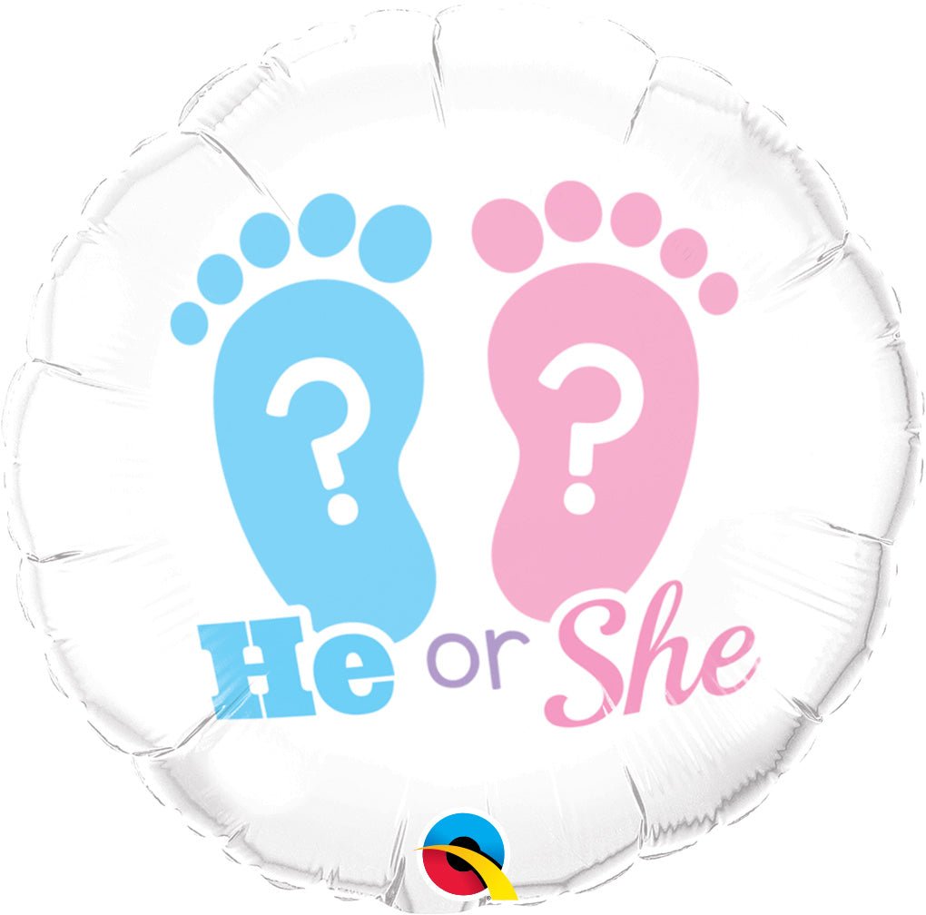 Gender Reveal Balloon &quot;He or She&quot; - Stesha Party