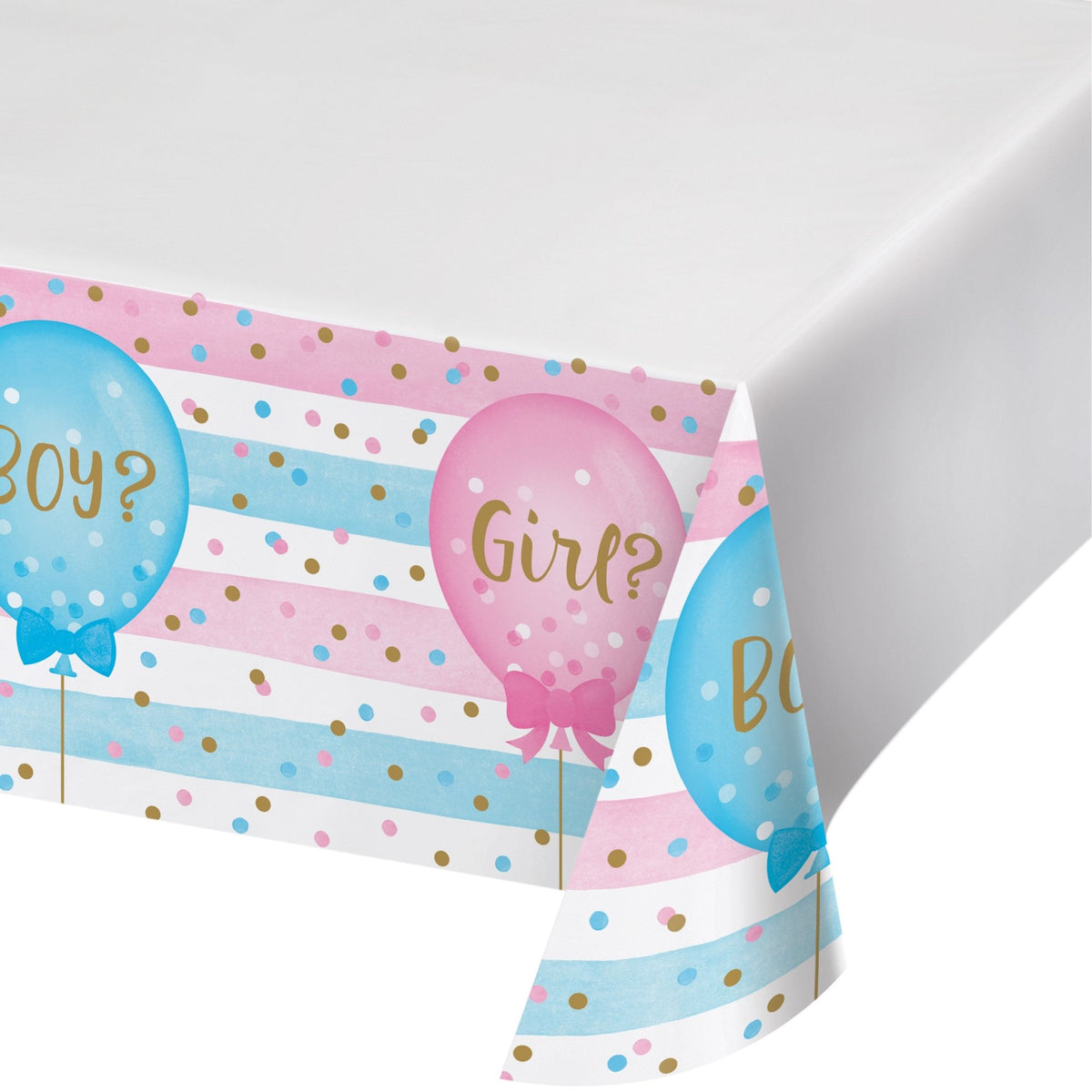 Gender Reveal &quot;Boy? Girl?&quot; Tablecloth - Stesha Party