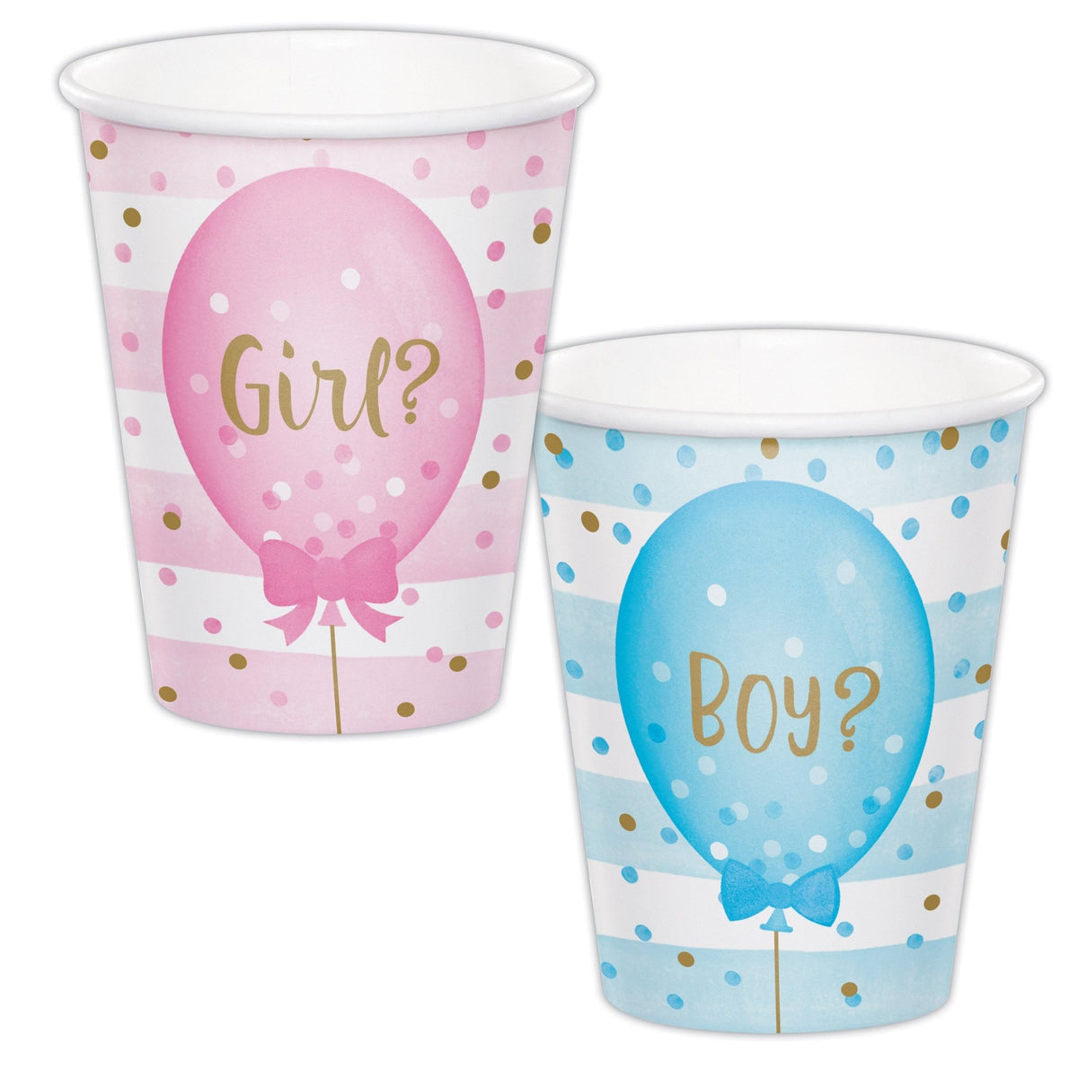 Gender Reveal Party Cups &quot;Girl?&quot; &quot;Boy?&quot; - Stesha Party